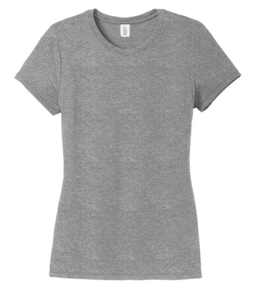 District Perfect Women's Tri Tee - Grey Frost、mySite、noshort
