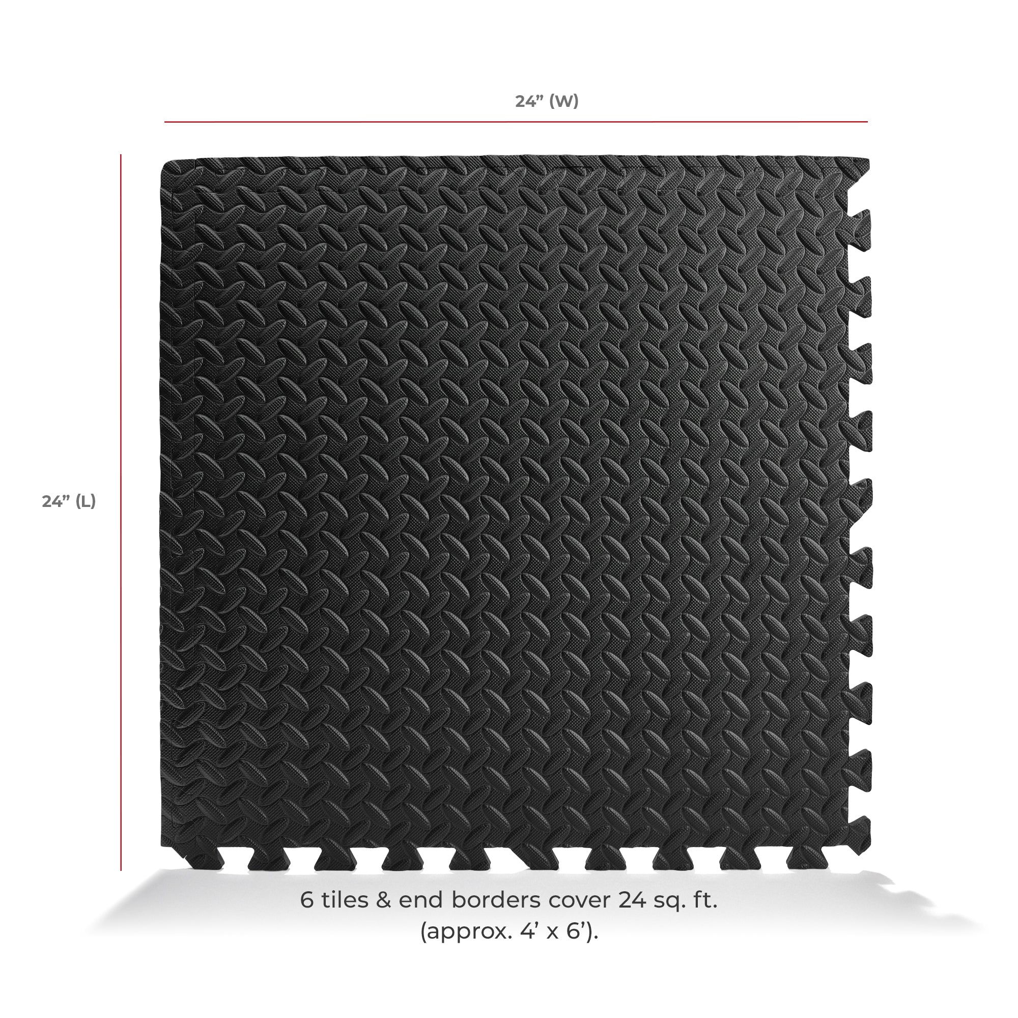  ½ Inch Thick Puzzle Exercise Mat - Black、mySite、ghnorth