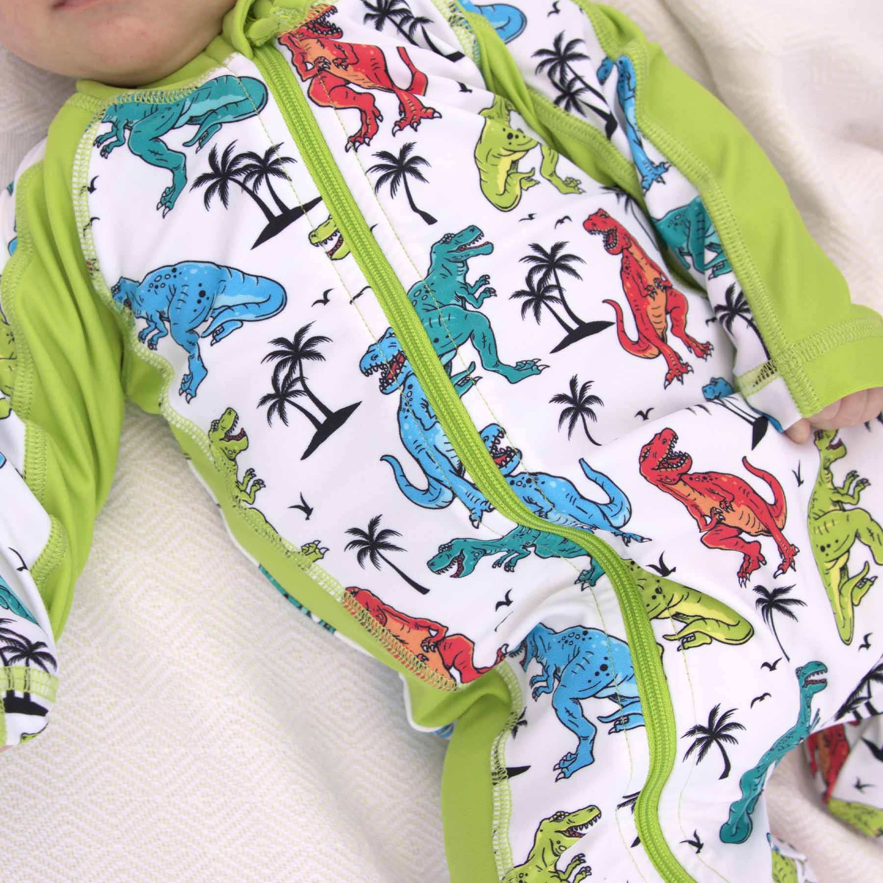  Long Sleeve Rash Guard Swim Romper Full Length | Tropical T-Rex、mySite、layawaytickets