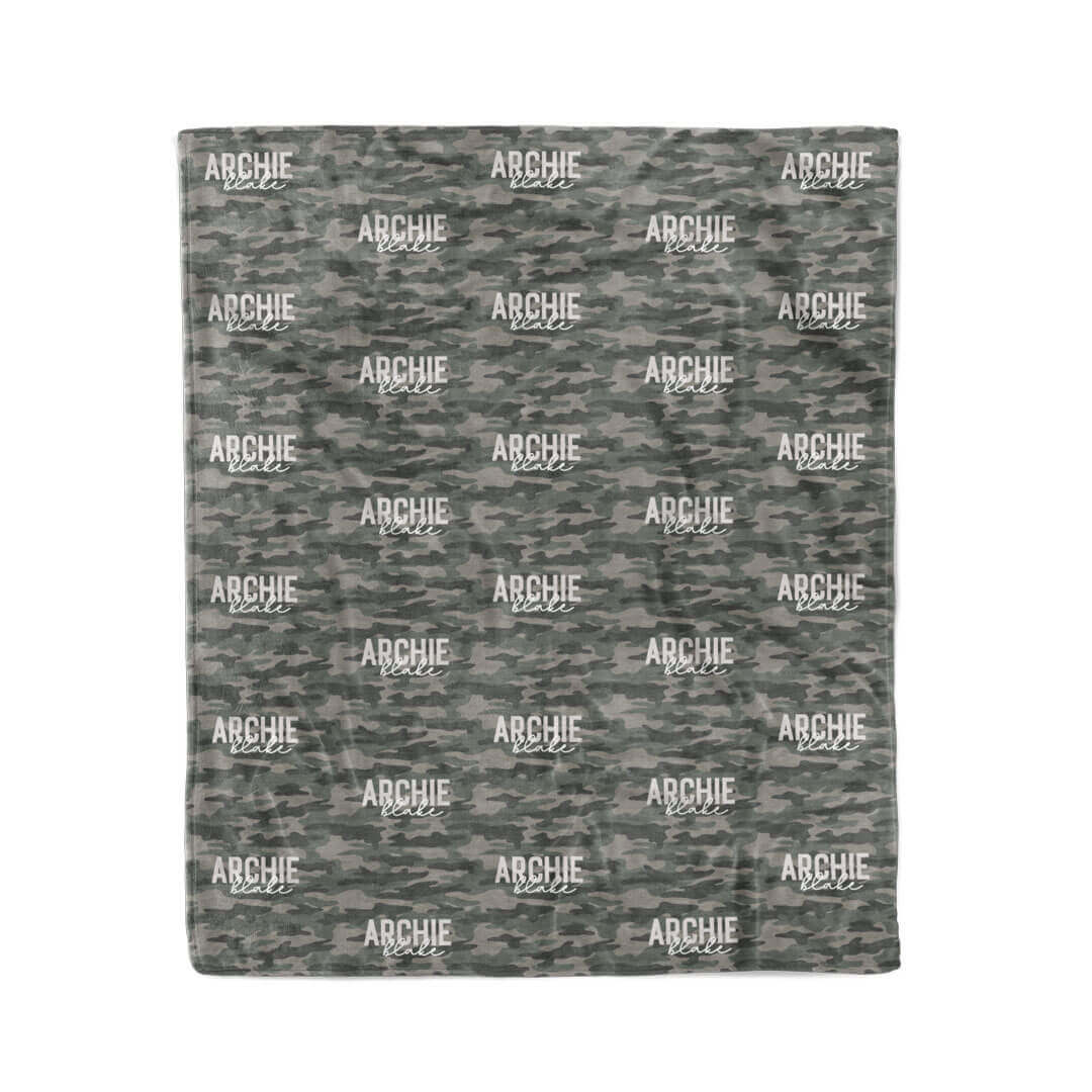  Camo Crew Personalized Kids Blanket、mySite、layawaytickets