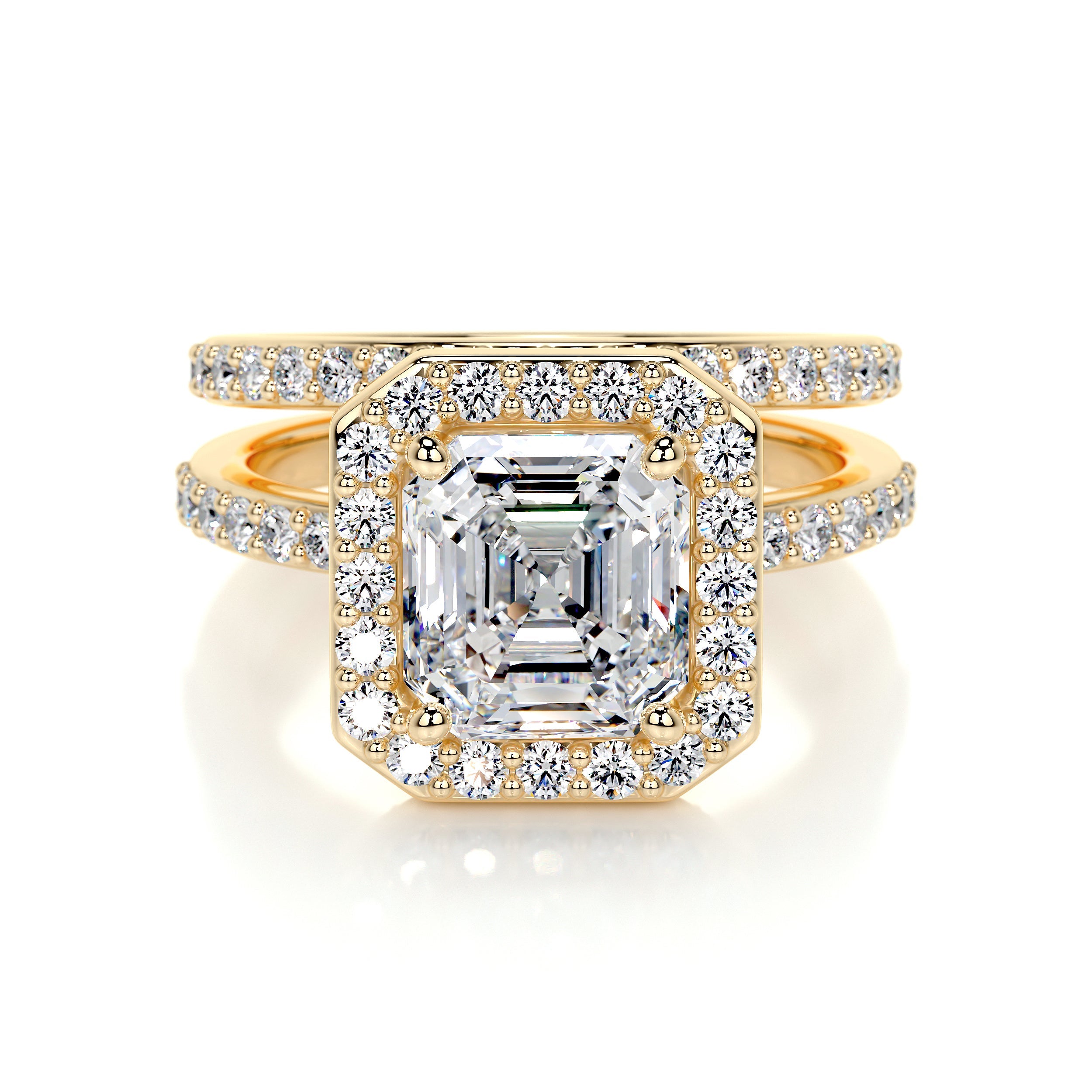 Brooklyn Lab Grown Diamond Bridal Set -18K Yellow Gold、mySite、hinf8tx79