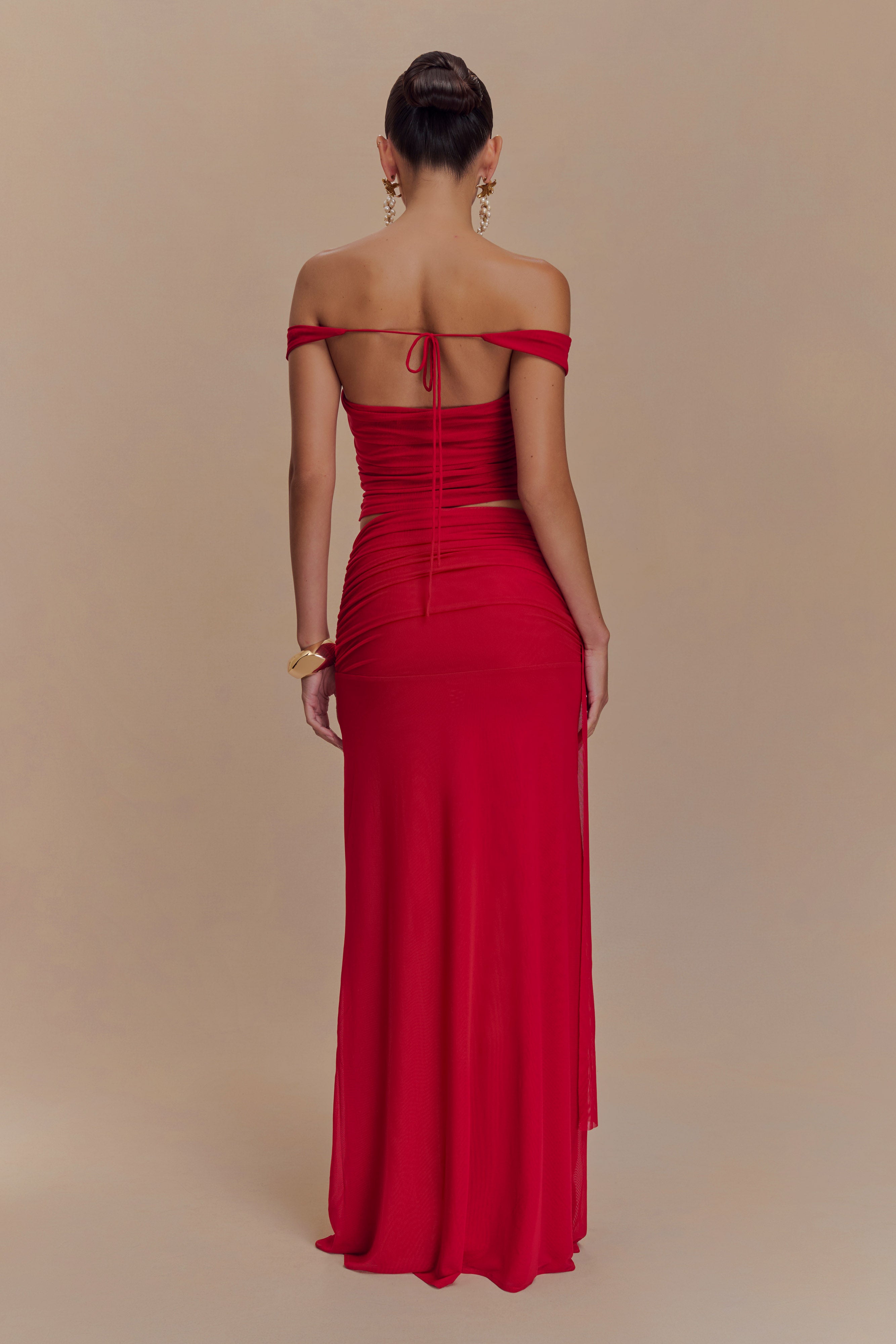 Brooklyn Mesh Crop Top - Ruby、mySite、solidvoid