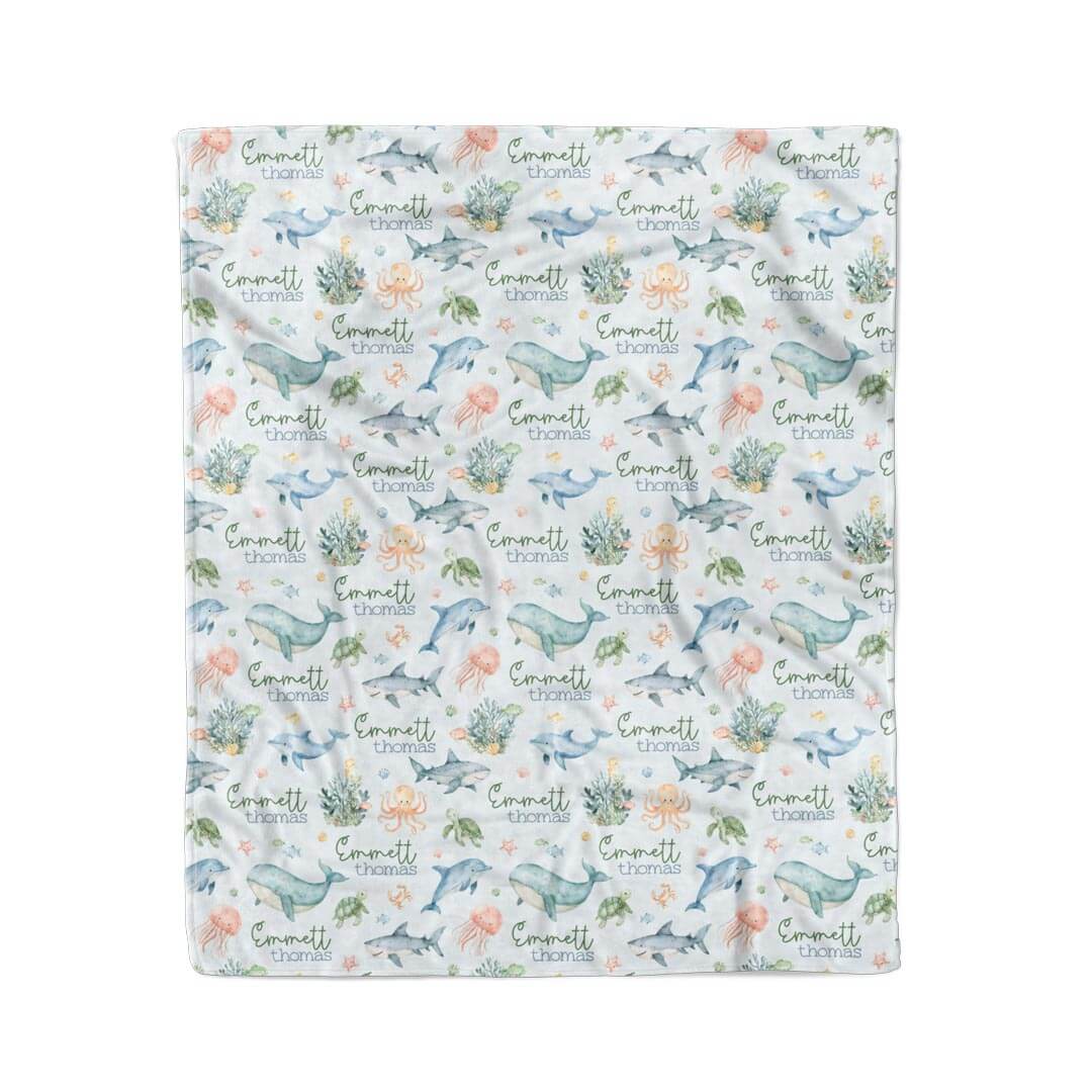  Sea Cuties Personalized Kids Blanket、mySite、layawaytickets