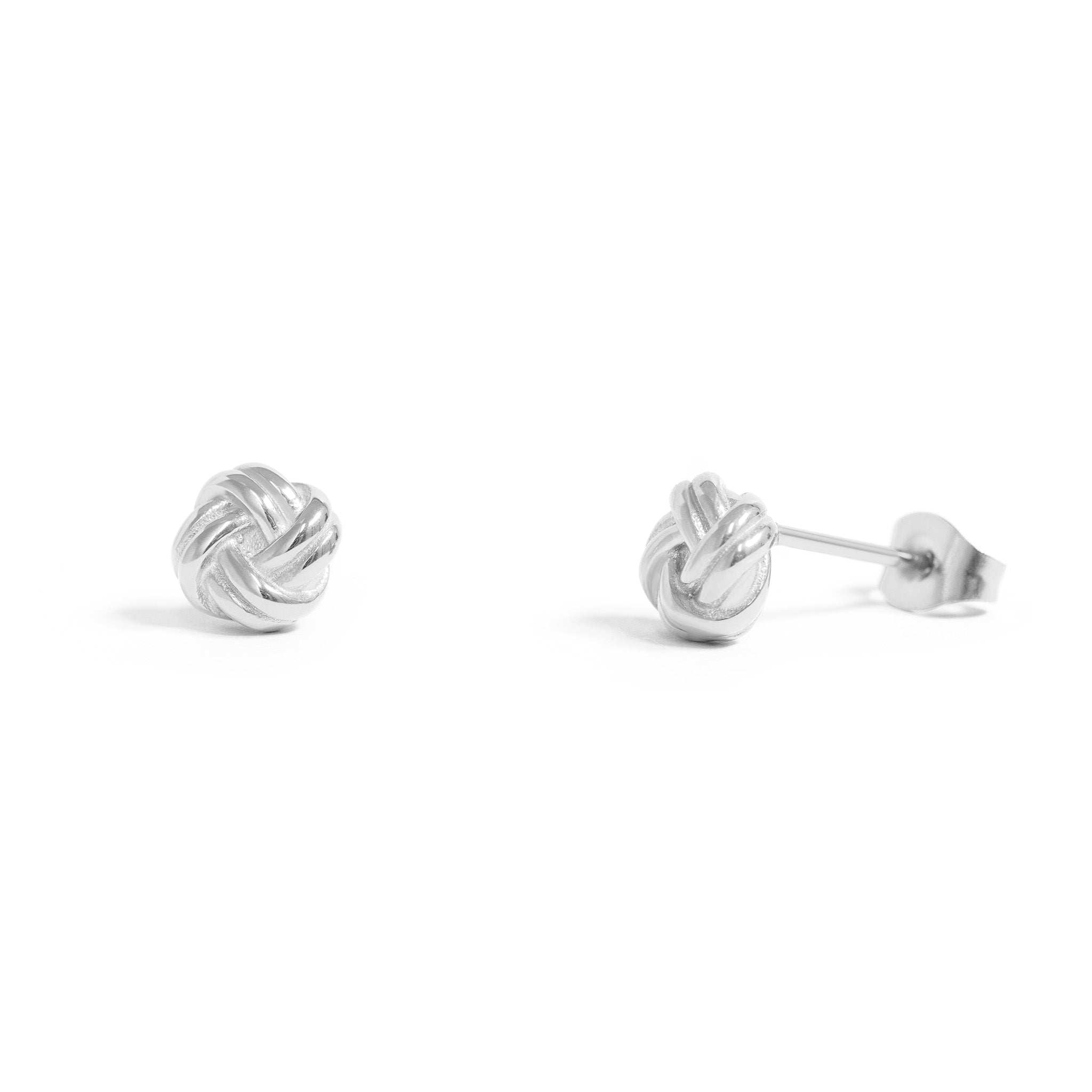 18K Gold PVD Stainless Steel Knot Stud Earrings / ERJ0077、mySite、dreamappss