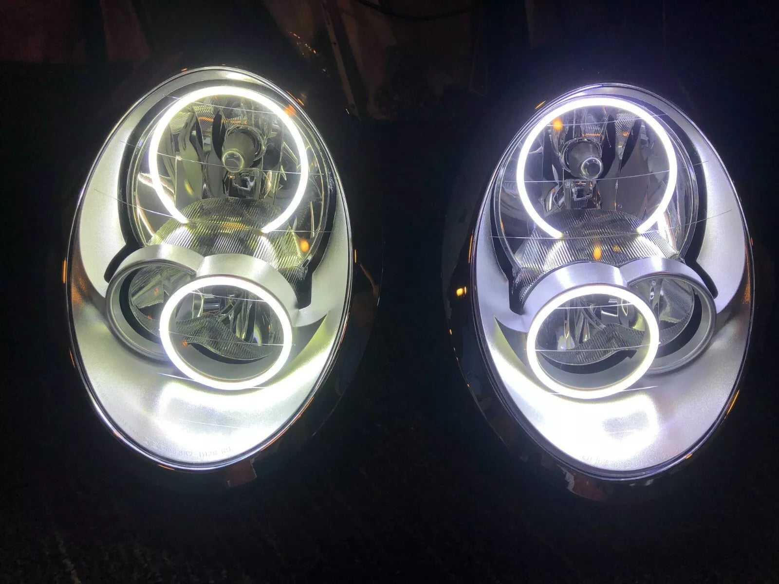 USED ORACLE 2005-2008 Mini Cooper HEADLIGHTS WITH WHITE PLASMA HALOS 7103-051、mySite、nflplayoffbracketp