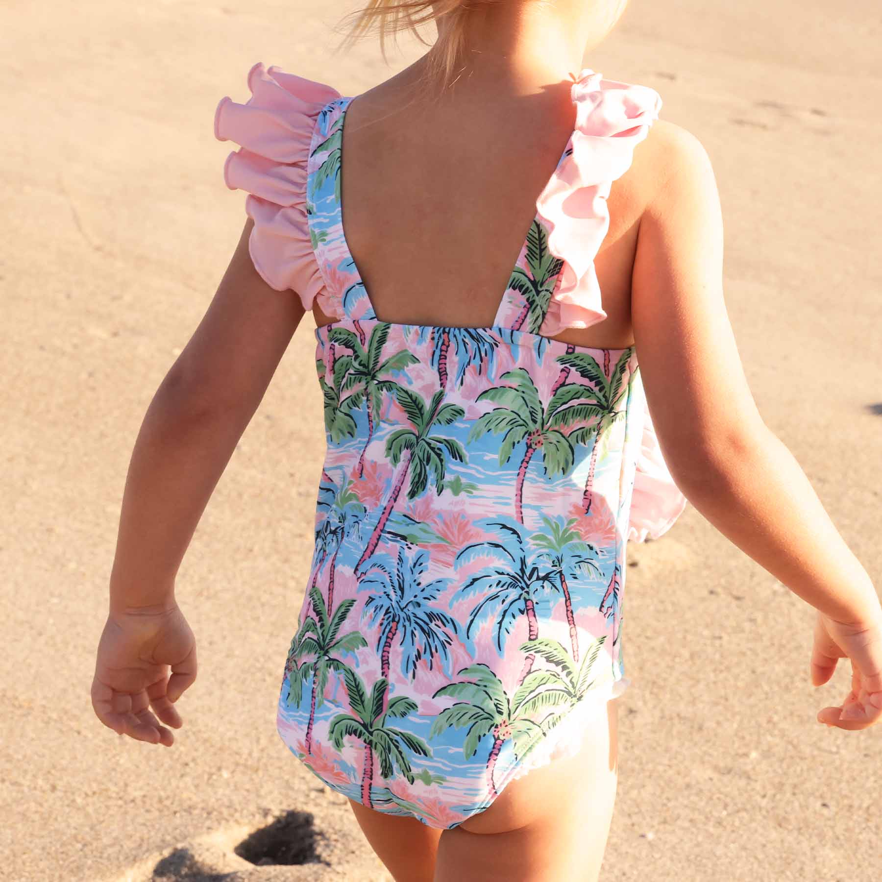  Double Ruffle One Piece | Pastel Palms、mySite、layawaytickets