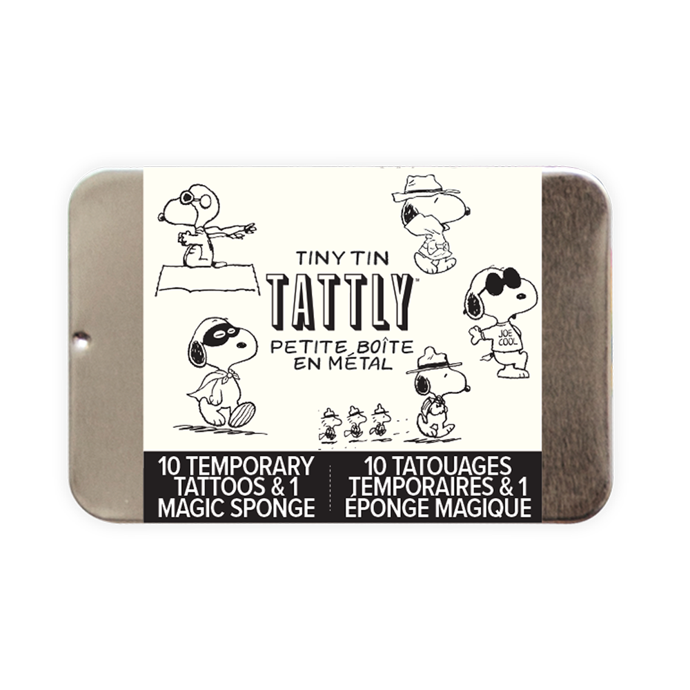  Peanuts Many Faces of Snoopy Tattly Temporary Tattoos Tiny Tin、mySite、ghnorth