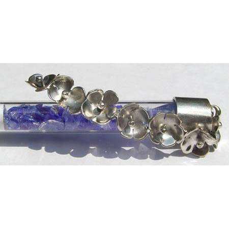 Steven Cooper Sterling Silver Flower Mezuzah、mySite、topwebapps