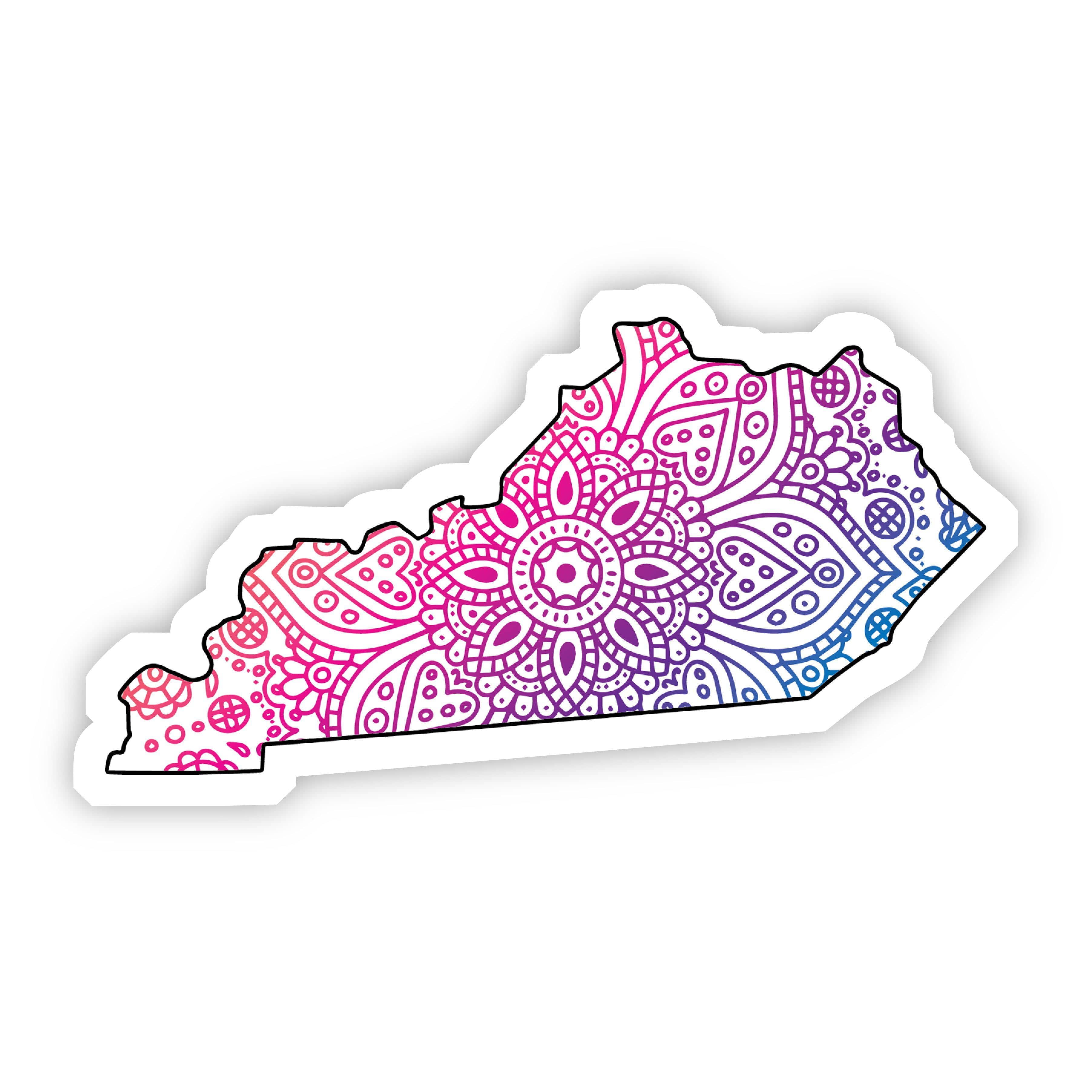  Kentucky Mandala Pattern Sticker、mySite、elrpsem3k