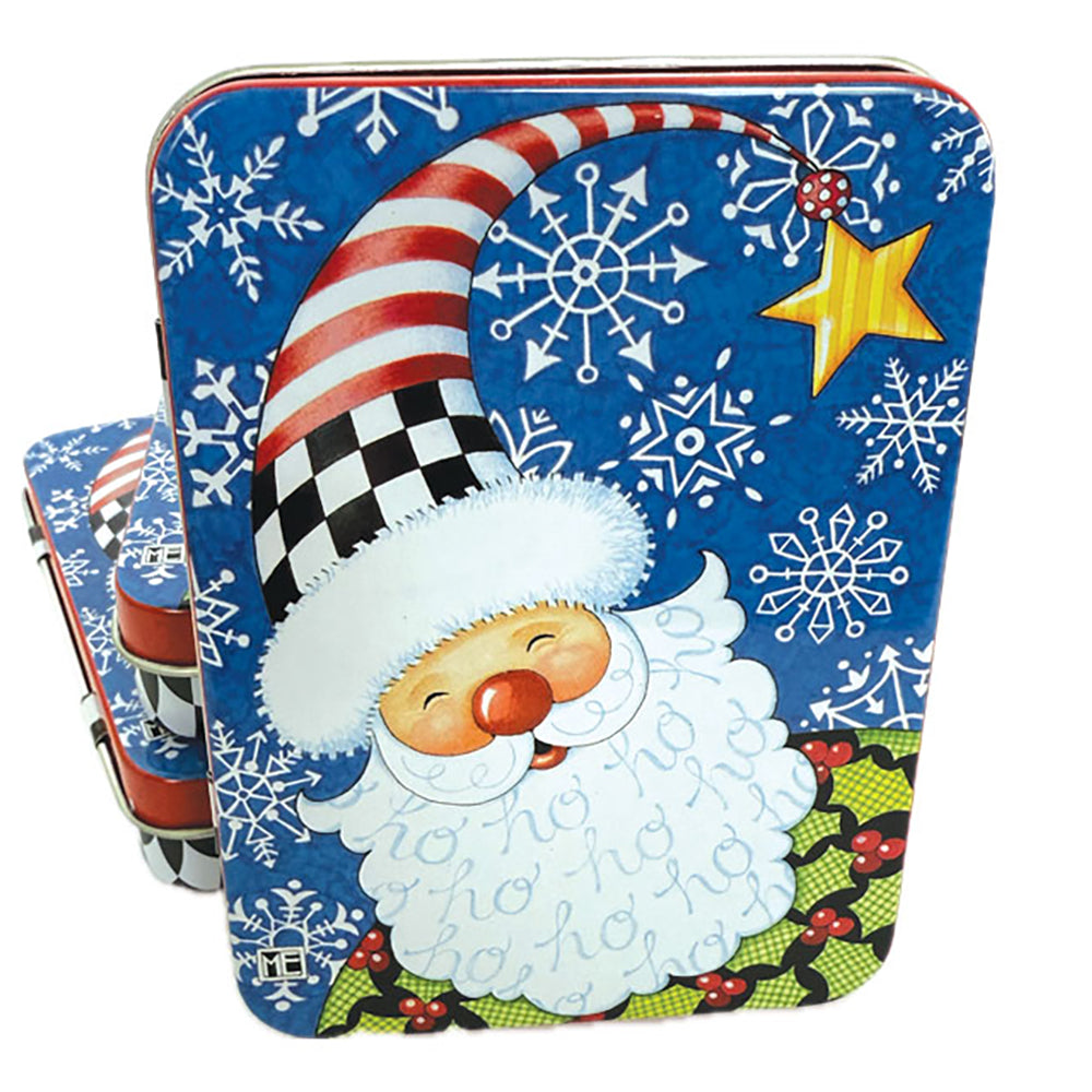  Mary Engelbreit's Christmas Santa Vinyl Sticker Decals Tin、mySite、ghnorth