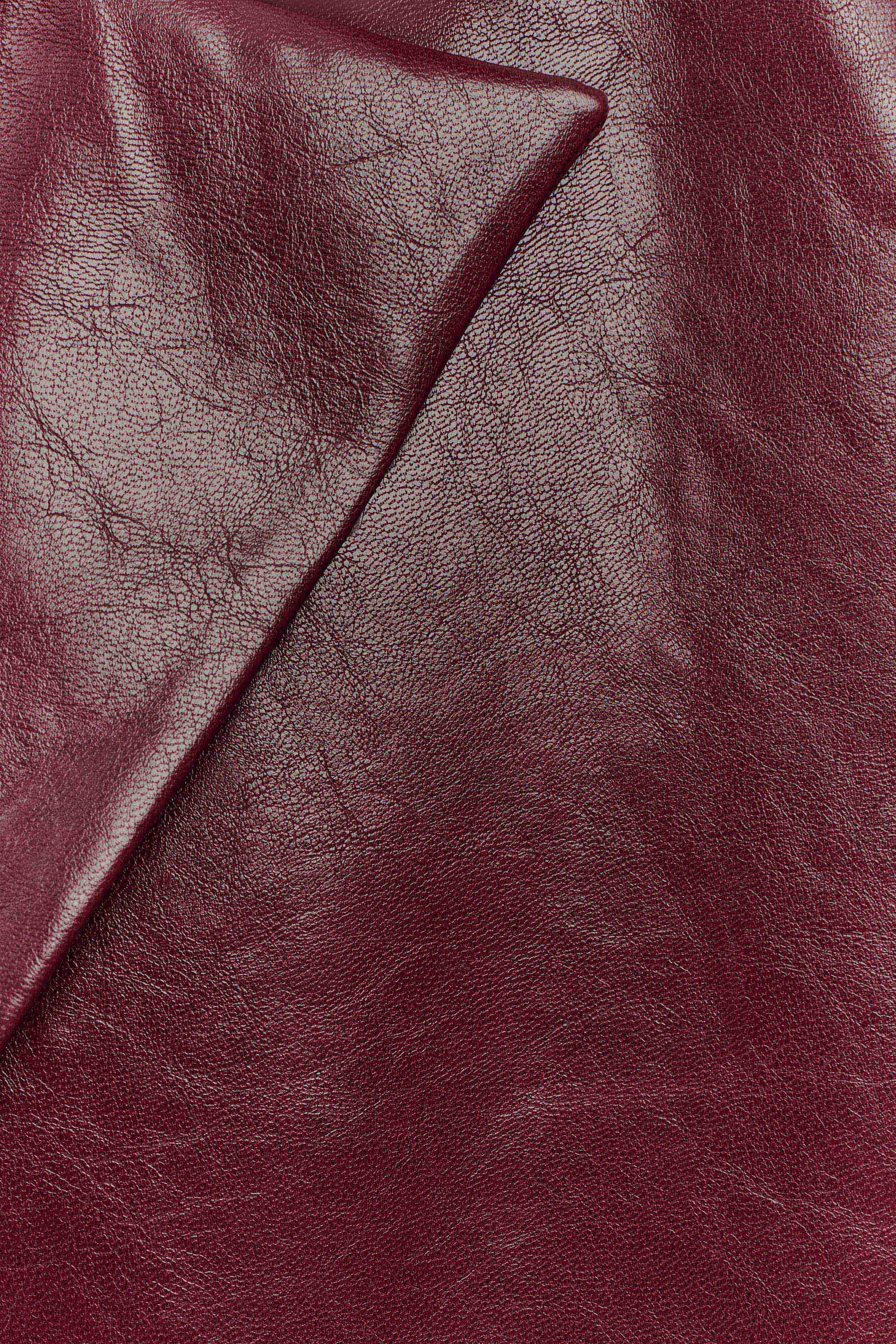 Deborah Faux Leather Coat - Cherry Red、mySite、solidvoid