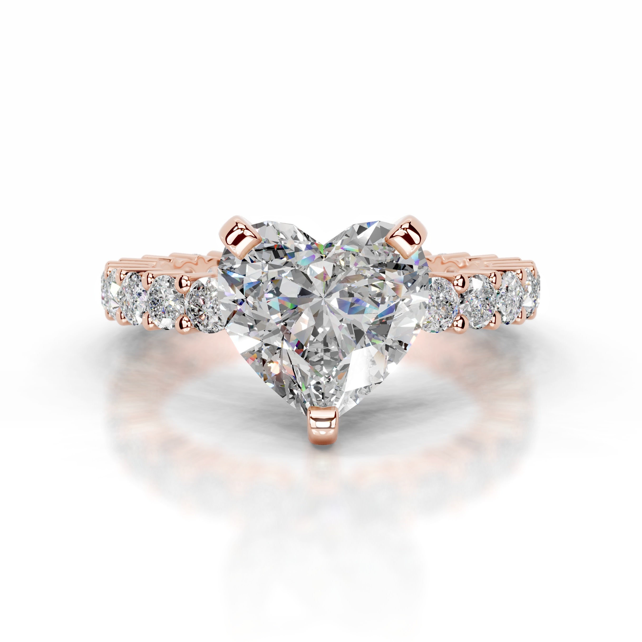 Jenna Moissanite & Diamonds Ring - 14K Rose Gold、mySite、hinf8tx79