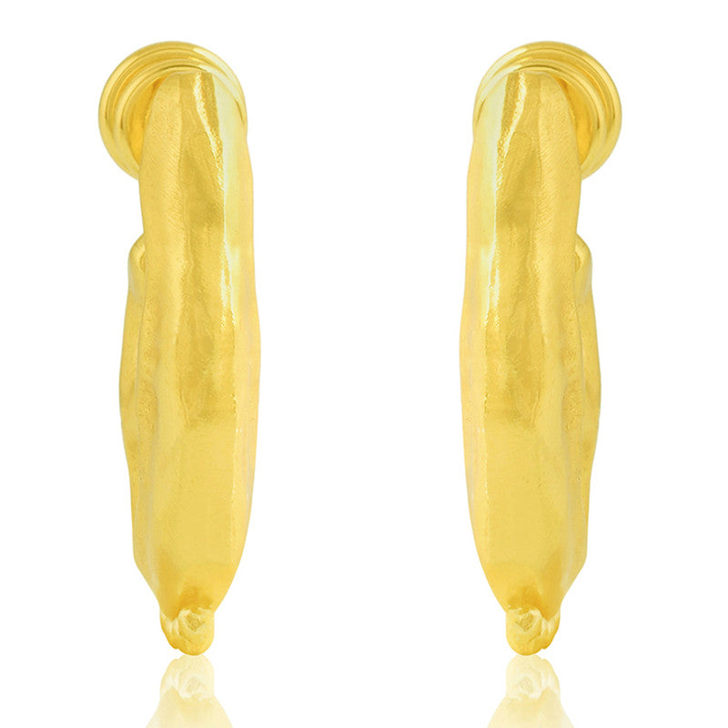 Textured Hanging Rawa Earrings | 14K Gold Plated、mySite、camillekostekn