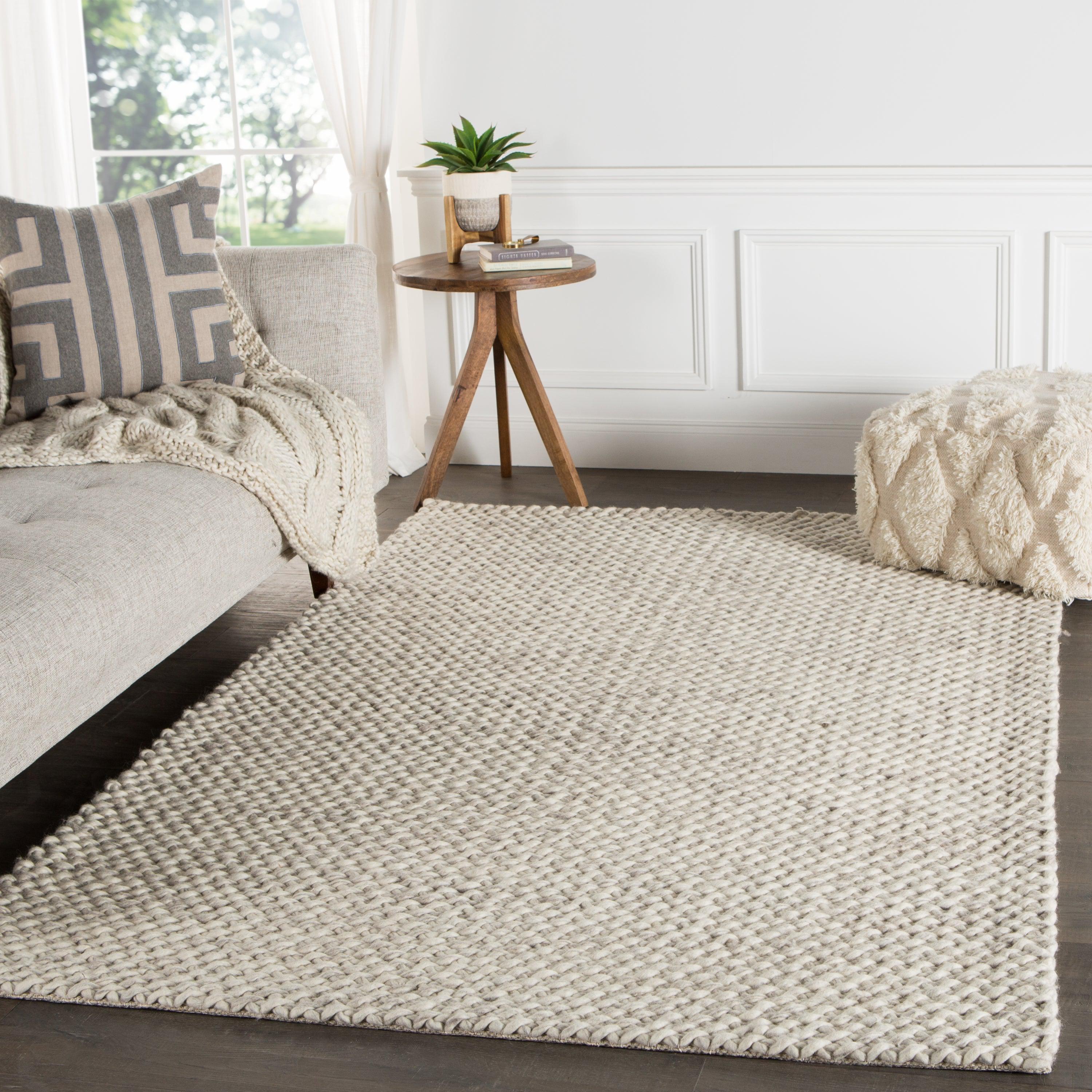 Alta Handmade Solid Gray White Area Rug、mySite、gigharbornorthrealestate