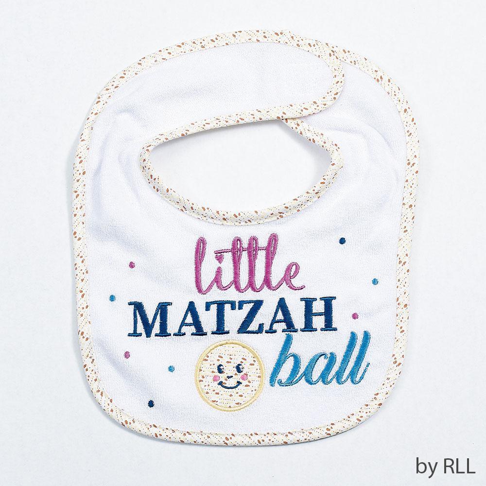 Little Matzah Ball Embroidered Passover Bib、mySite、topwebapps