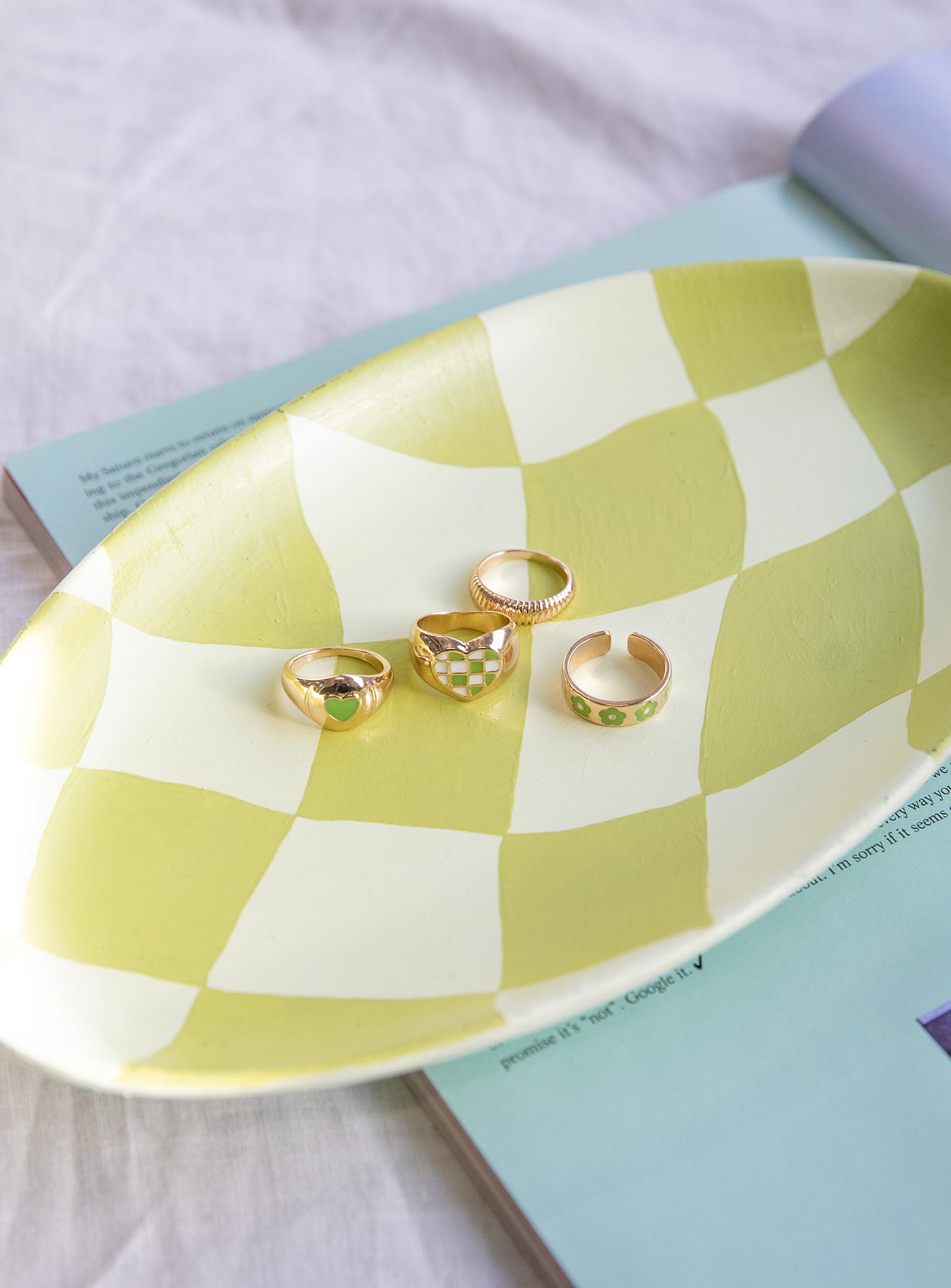 Superstition Ring Pack Gold / Green、mySite、solidvoid