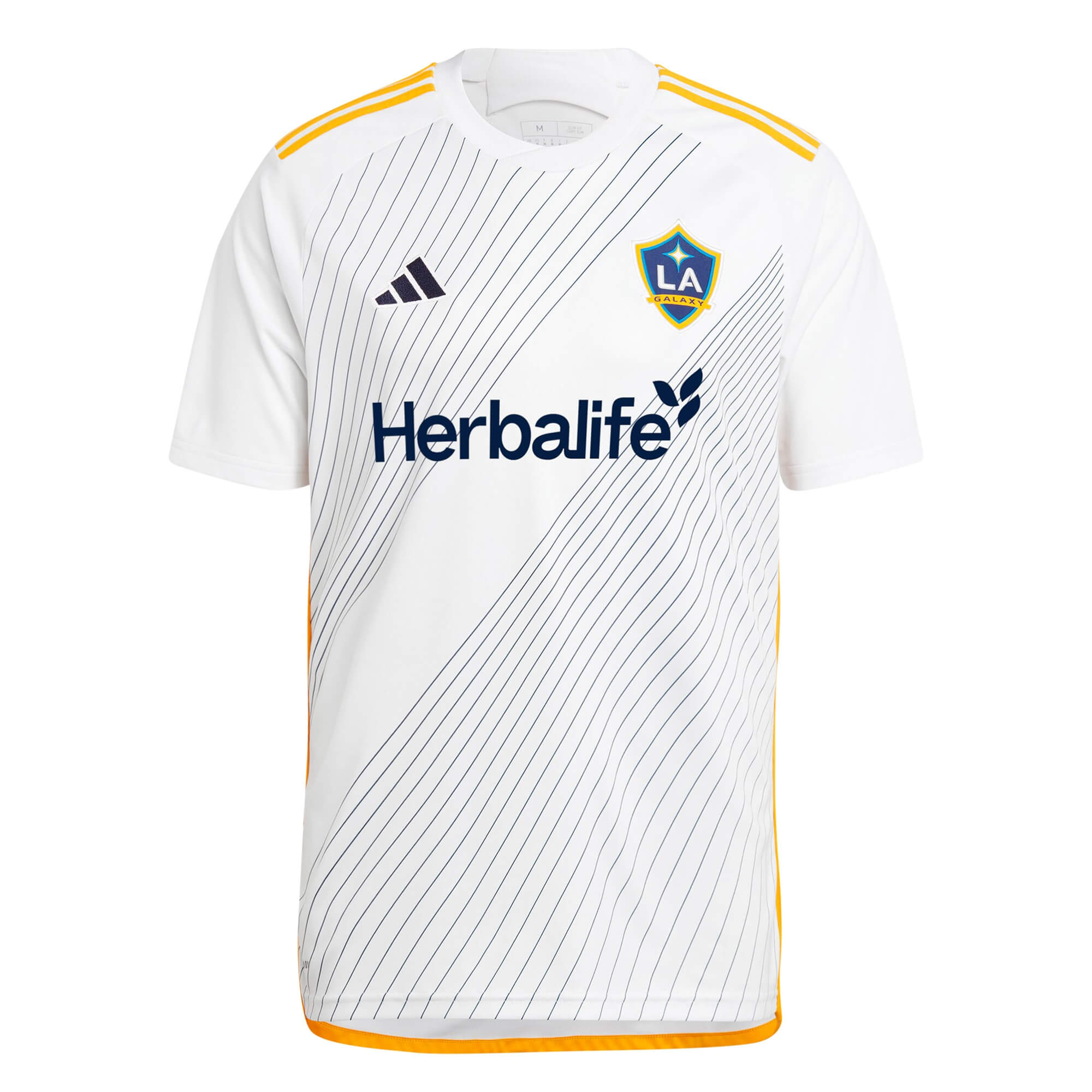 adidas Men's LA Galaxy 2024/25 Home Jersey White/Blue、mySite、noshort