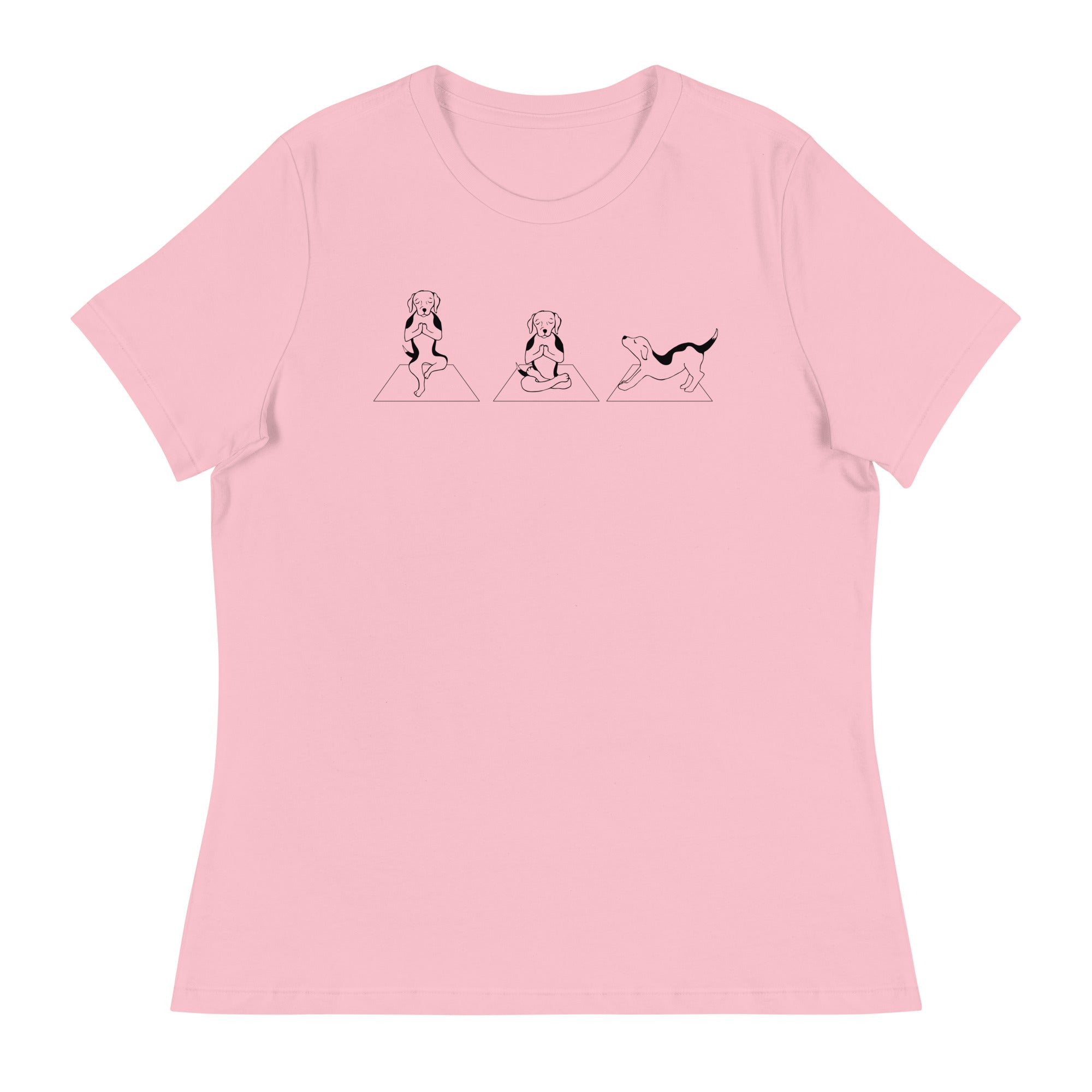 Dog Yoga Pose Relaxed T-Shirt、mySite、camillekostekn