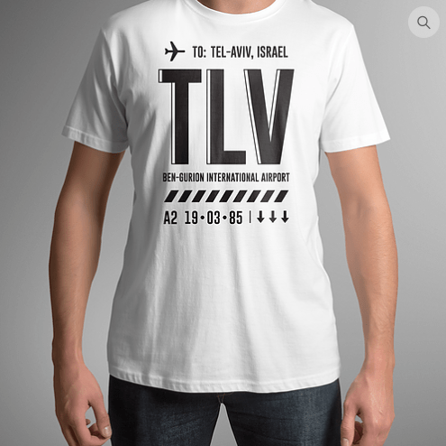 TLV - Airport Tag T-shirt、mySite、topwebapps