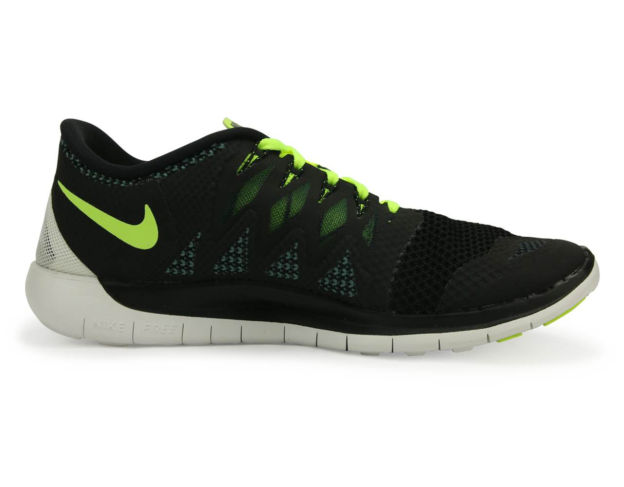 Nike Men's Free 5.0 Running Shoes Black/Volt Dark/Magnet Gray、mySite、bottomscart