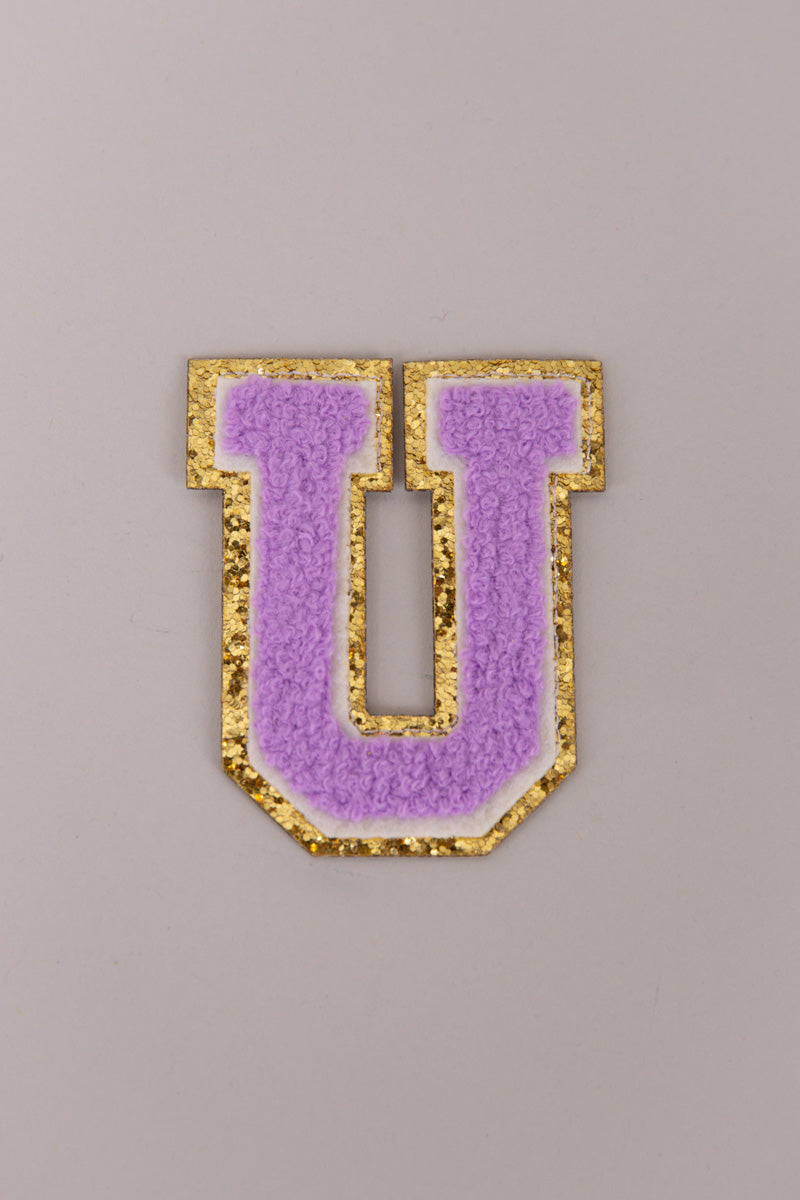 Chenille Adhesive Letter Patches- Purple 5.5cm、mySite、hinf8tx79