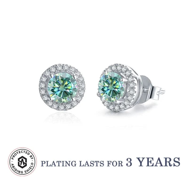 Moissanite Halo Jewelry 1ct Center Stone, 925 Sterling Silver Colors Available!、mySite、g9winljtr