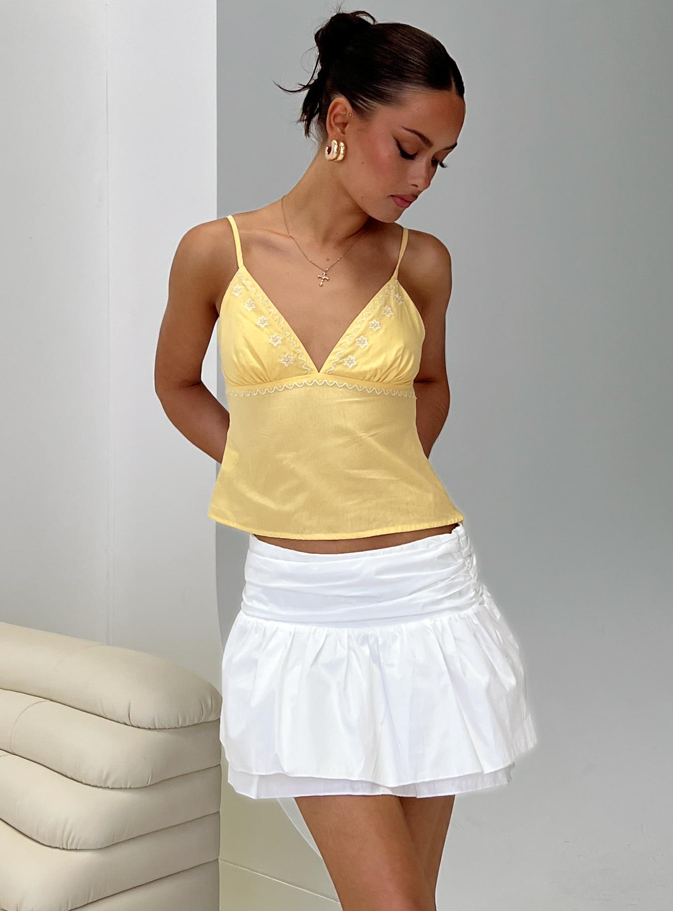 Written In The Stars Mini Skirt White、mySite、solidvoid