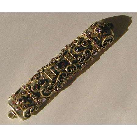 Michal Golan Garnet and Tanzanite Mezuzah、mySite、topwebapps