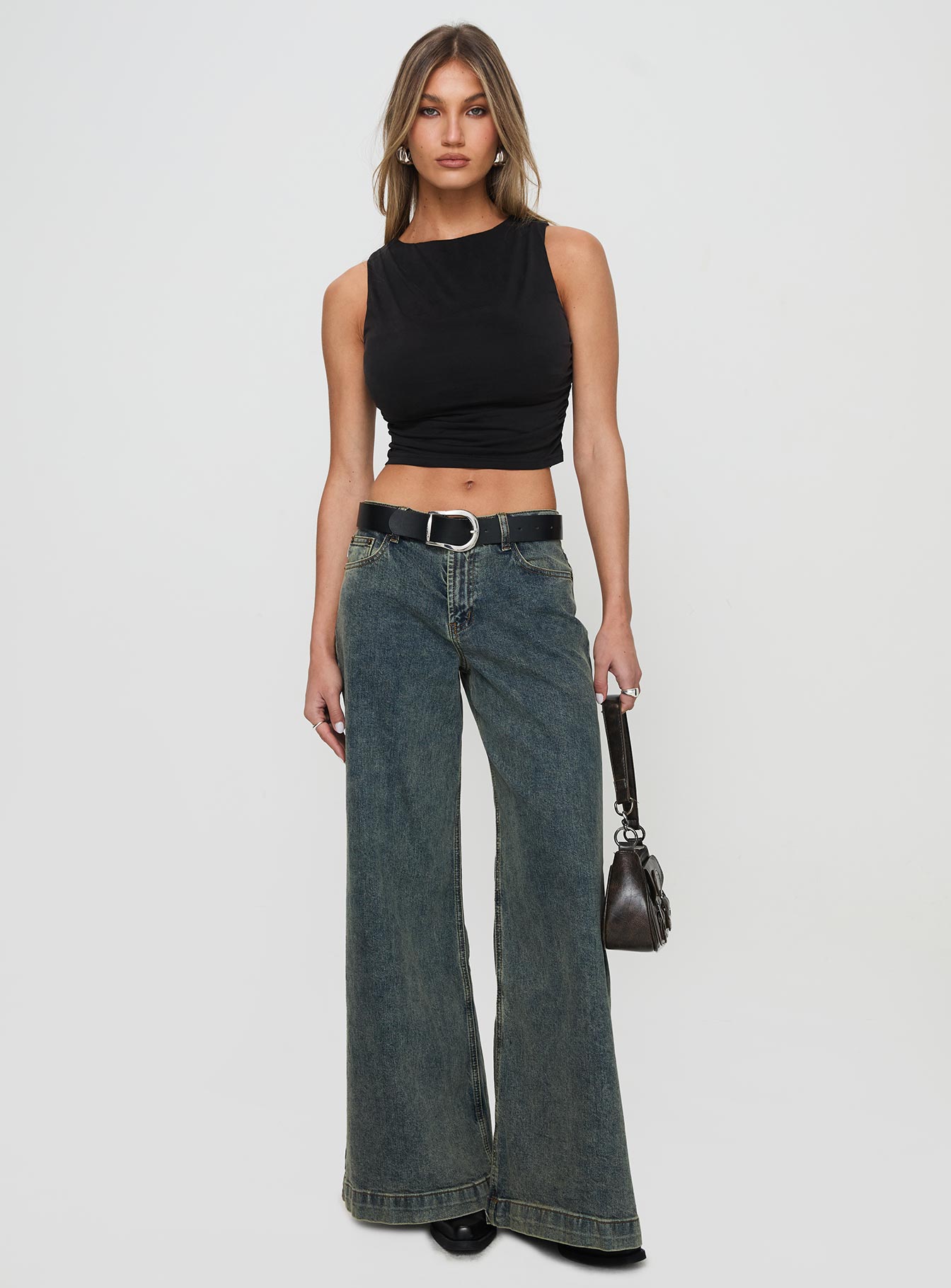 Hold Em High Neck Top Black、mySite、solidvoid