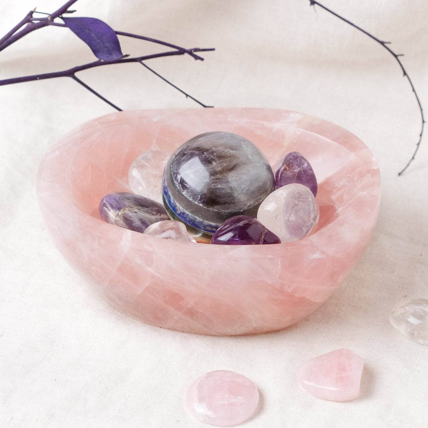 Rose Quartz Crystal Bowls- 1 of a Kind、mySite、hinf8tx79