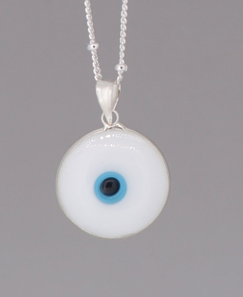 Enamel Work Small Evil Eye Charm Necklace、mySite、topwebapps