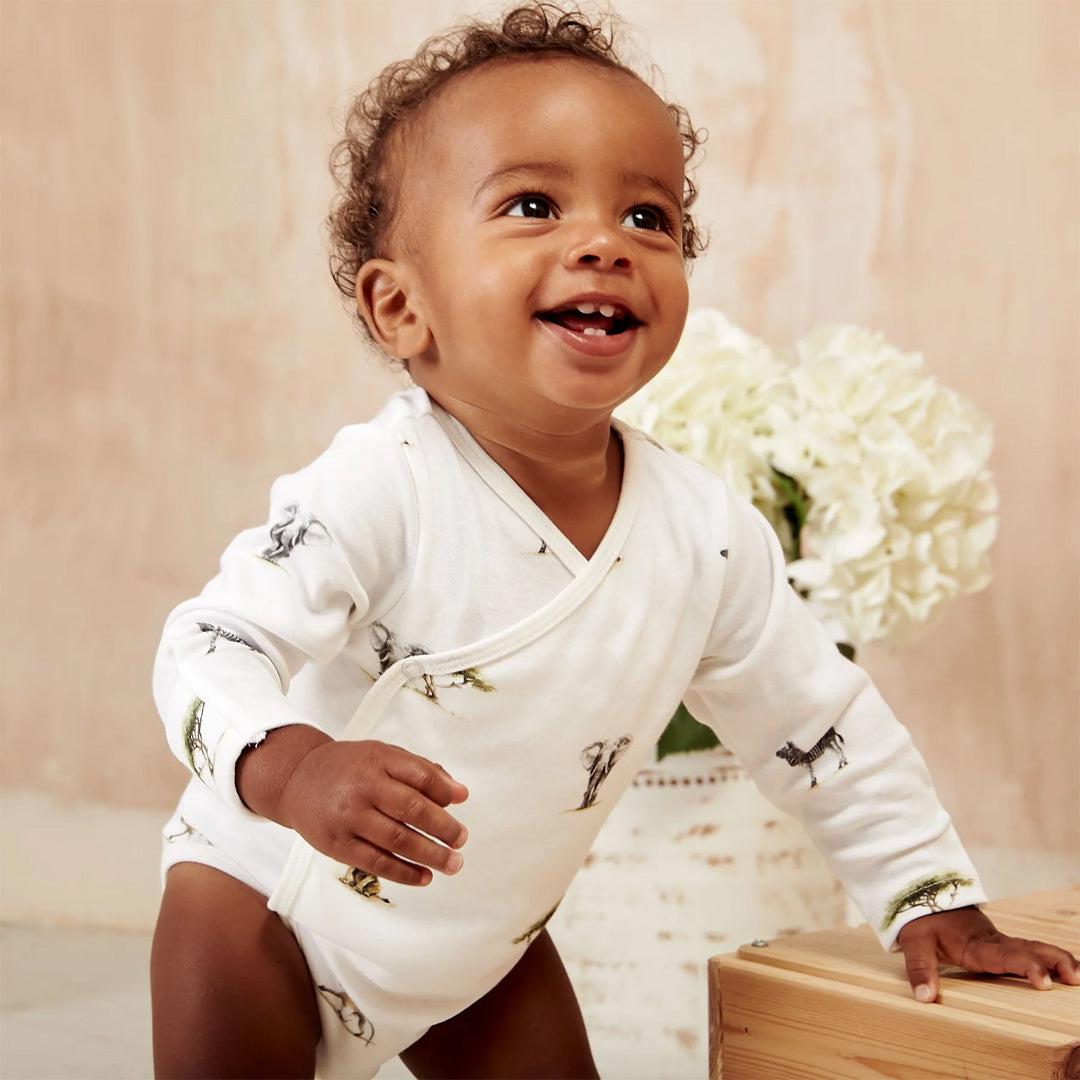  Rosa & Blue Long Bodysuit - Safari、mySite、merchandisen