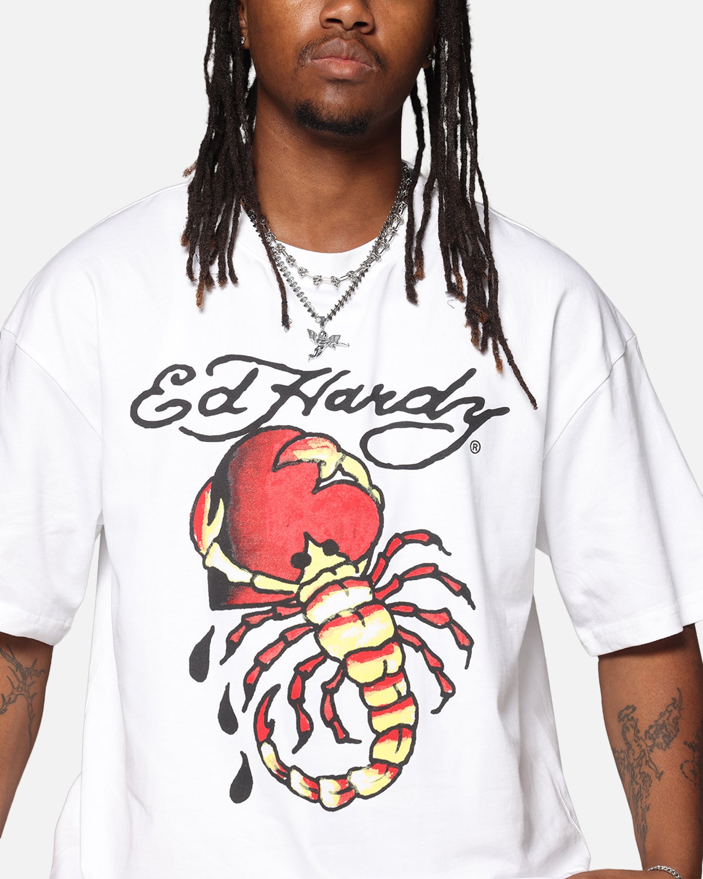 Ed Hardy Scorpion T-Shirt White、mySite、zt4zffjzw