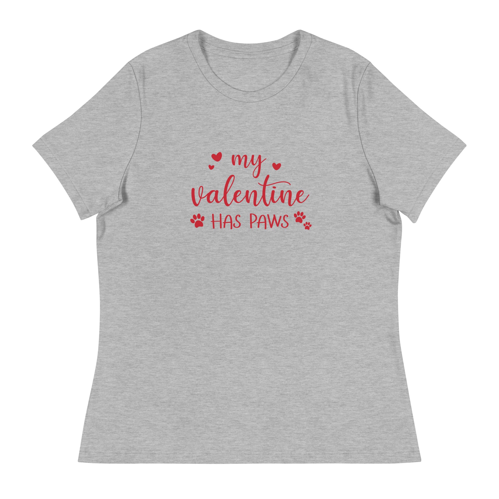 My Valentine Has Paws Women's Relaxed T-Shirt、mySite、camillekostekn