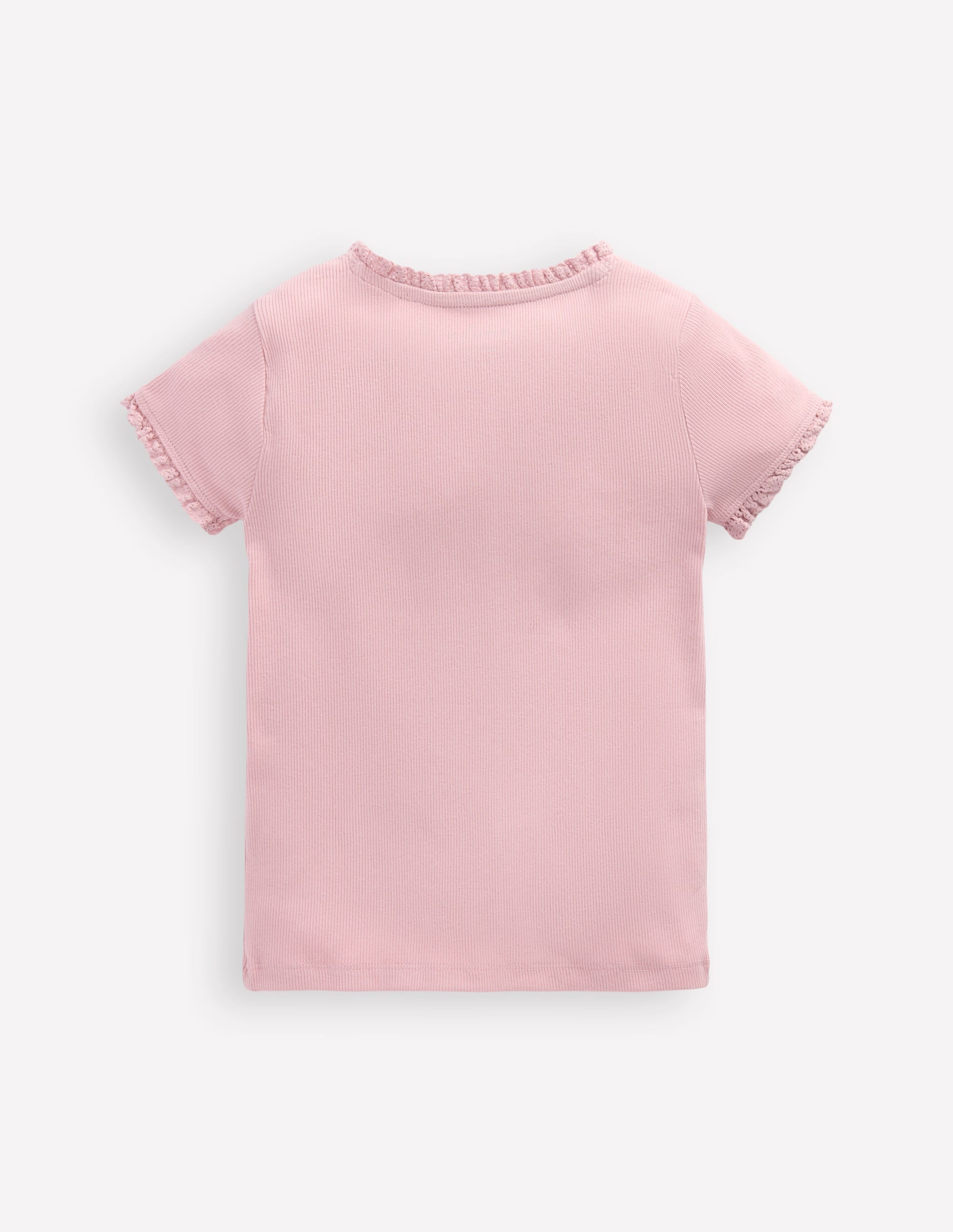  Short Sleeve Ribbed T-Shirt-French Pink、mySite、ashleygrahame