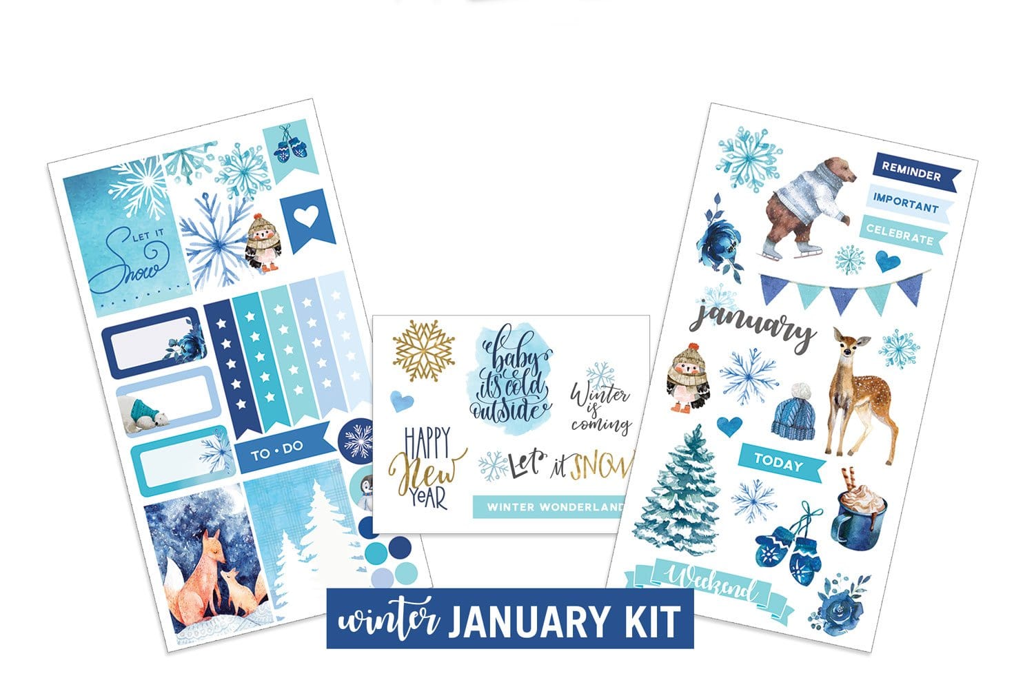  Planner Stickers - January Winter、mySite、ghnorth