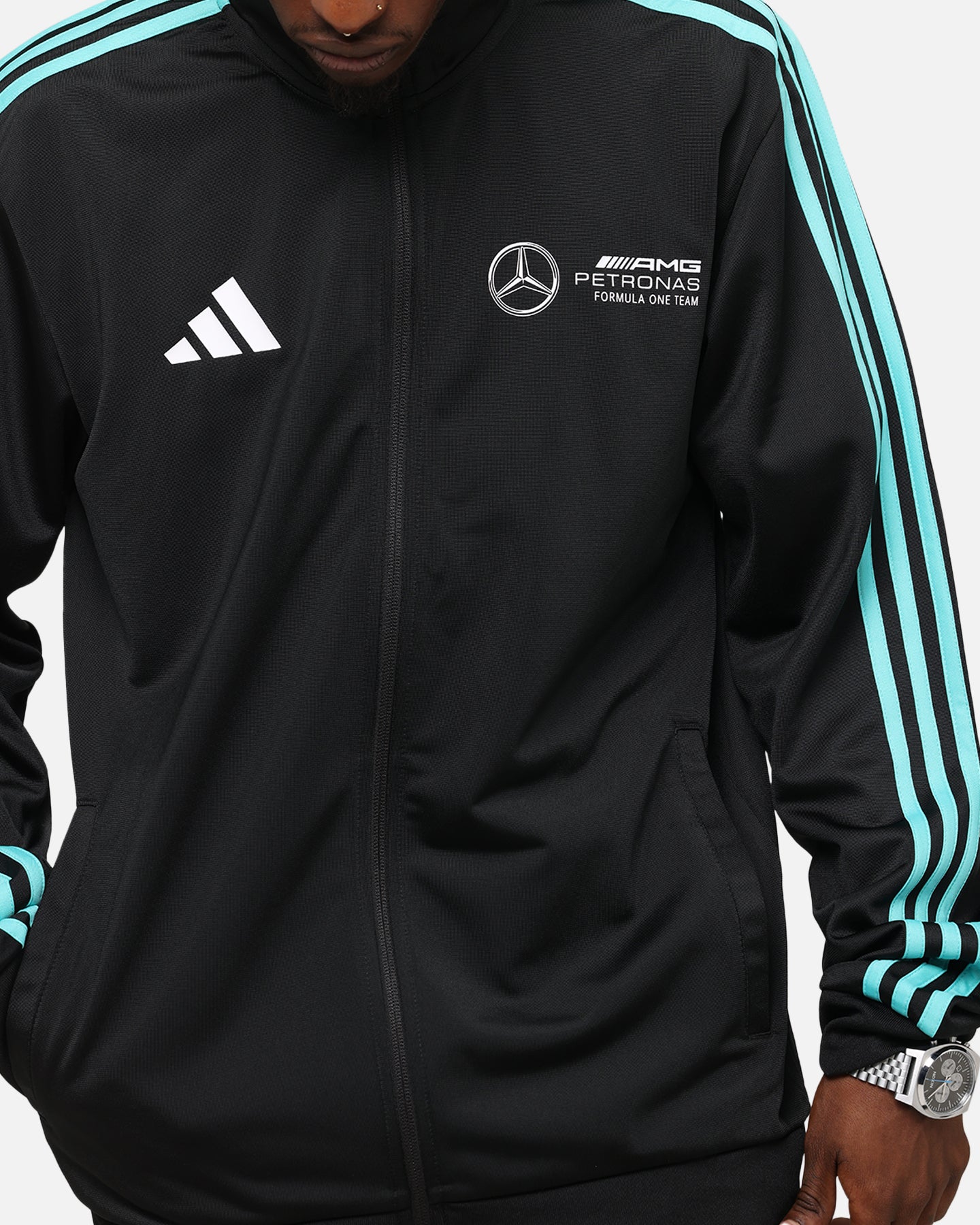 adidas x Mercedes-AMG PETRONAS Formula One F1 DNA Track Jacket Black/White、mySite、zt4zffjzw
