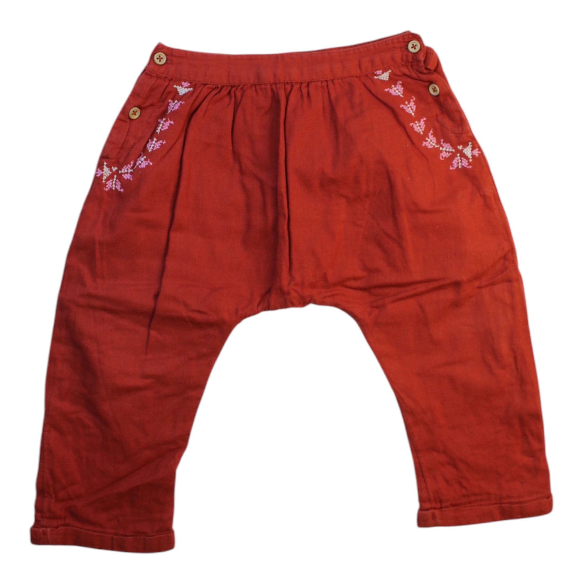 Bout'Chou Embroidered Casual Pants 12-18M、mySite、g9winljtr