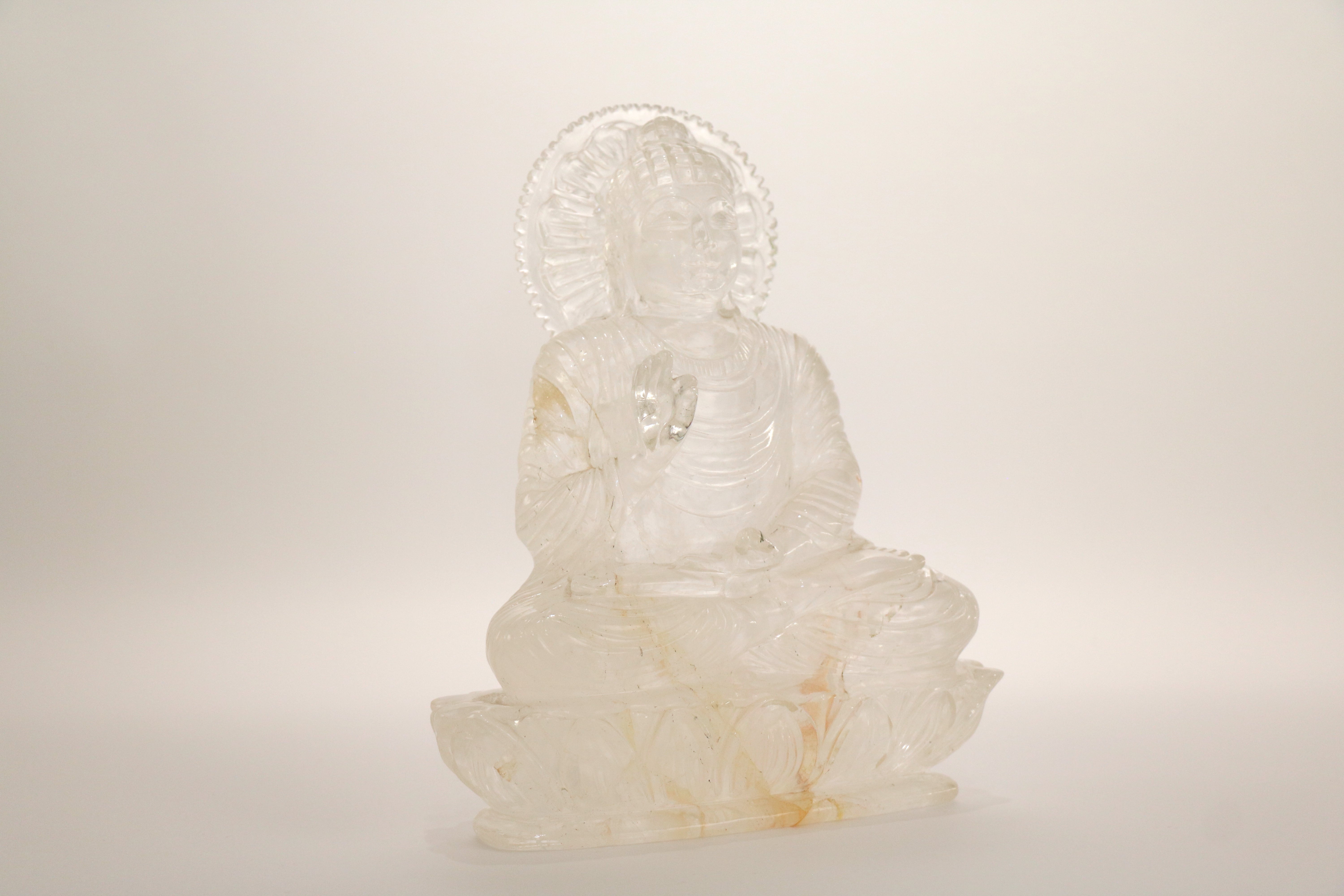 Sitting Buddha - Clear Quartz (22 cm)、mySite、topwebapps