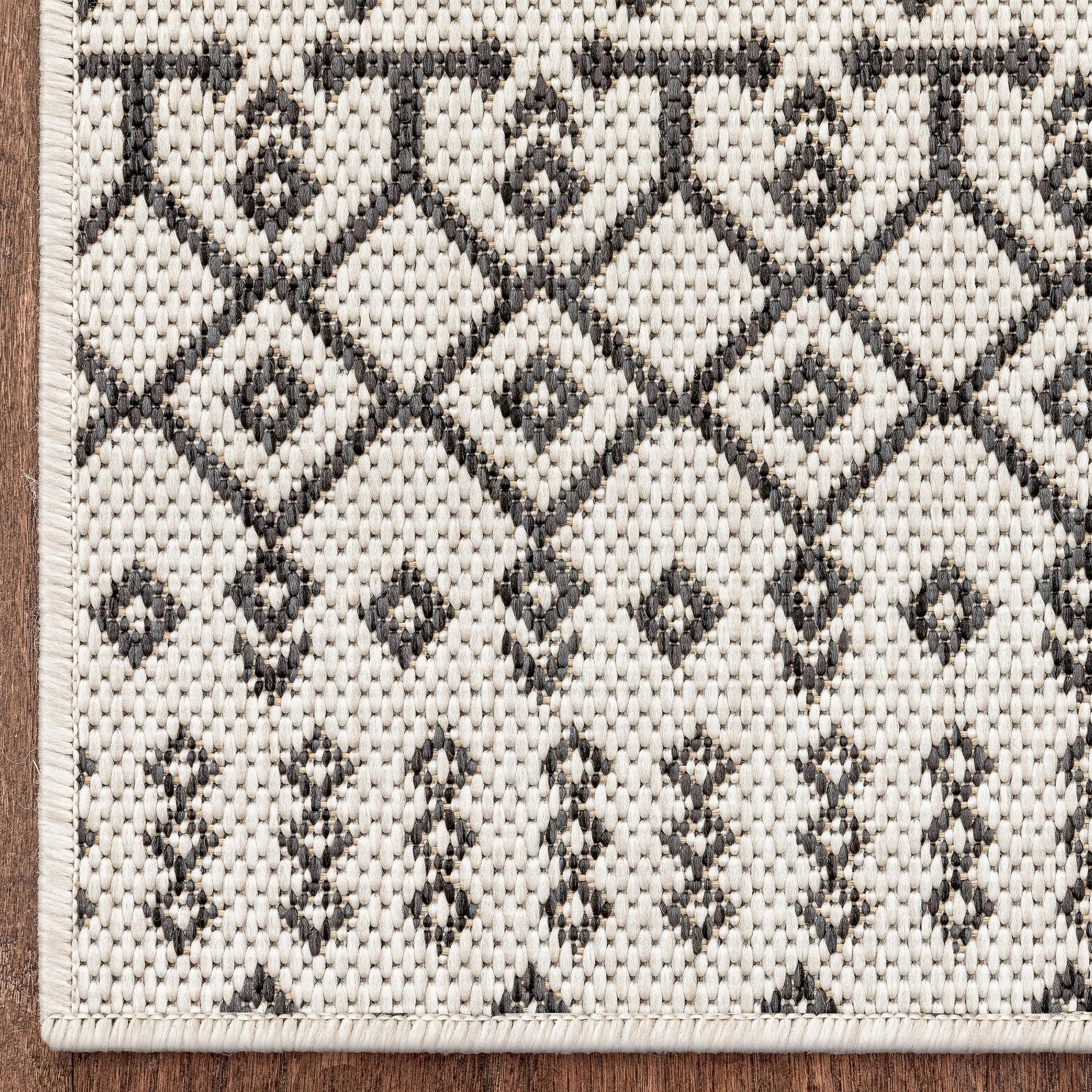 Custom Size Runner Nord Nordic Lattice Pattern Ivory 31 Inches Width x Choose Your Length Hallway Indoor/Outdoor Runner Rug、mySite、gigharbornorthrealestate