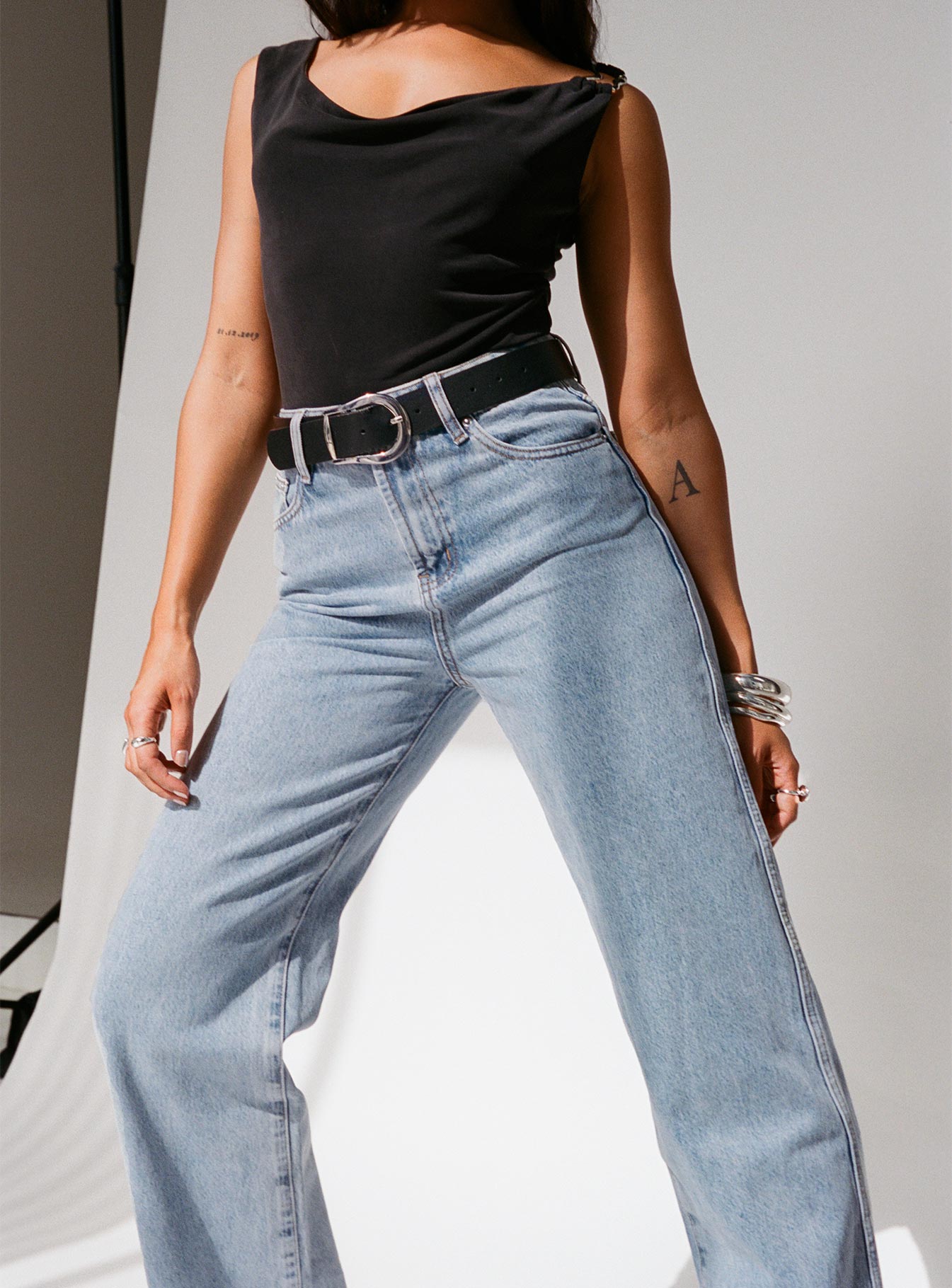 Karlina High Rise Straight Leg Jean Light Wash、mySite、solidvoid