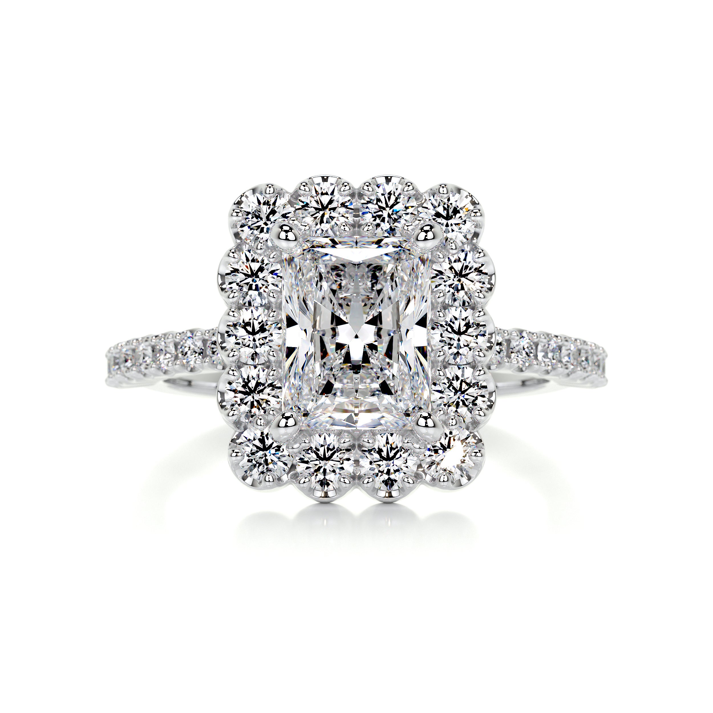 Abby Moissanite & Diamond Ring -18K White Gold、mySite、hinf8tx79