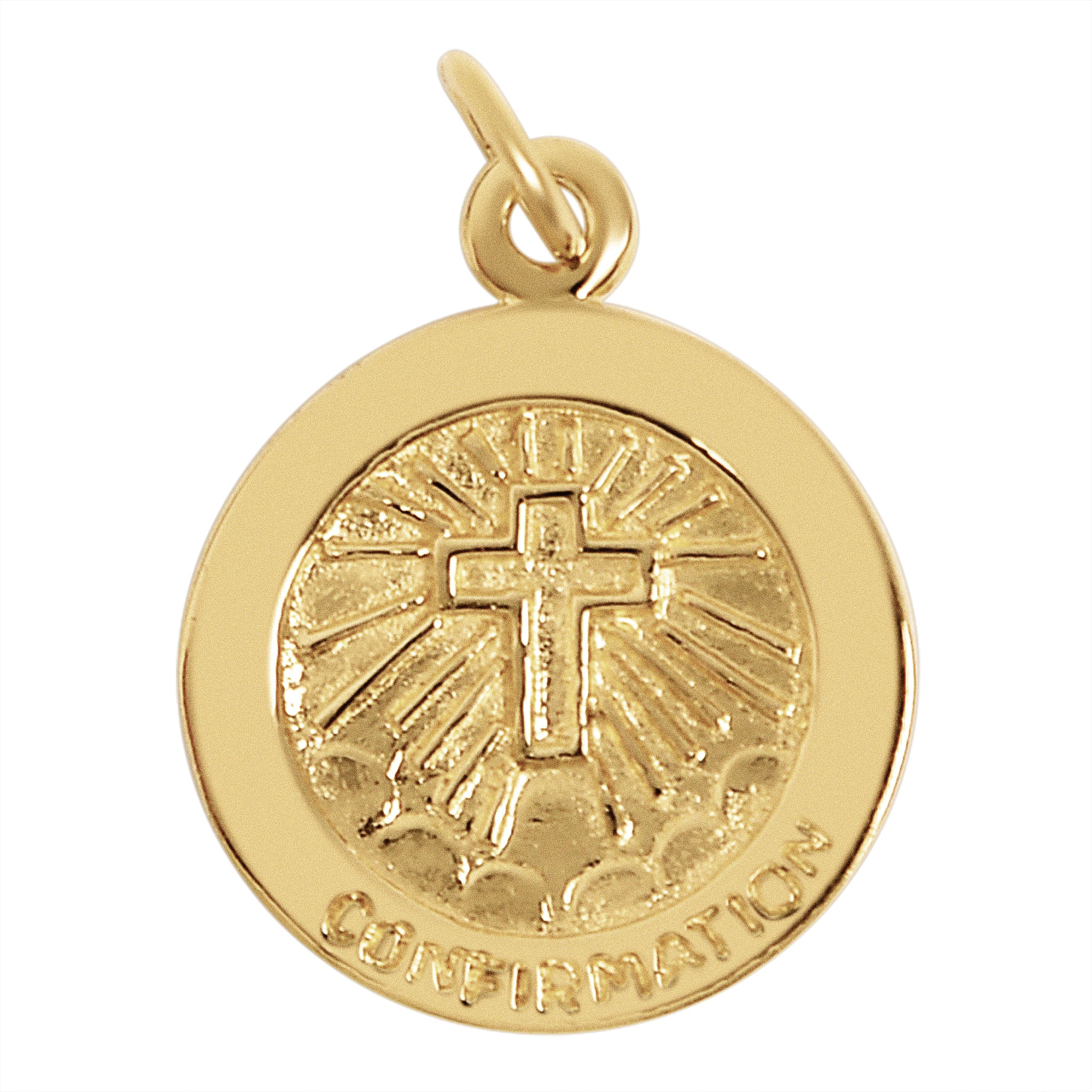 Sterling Silver 18K Gold PVD Coated Confirmation Cross Pendant / SSP0181、mySite、dreamappss