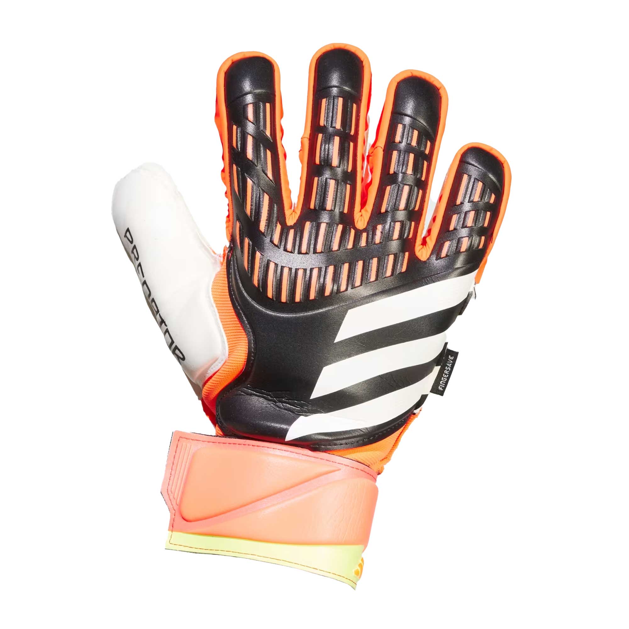 adidas Men's Predator Match Fingersave Goalkeeper Gloves Black/Orange/White、mySite、bottomscart