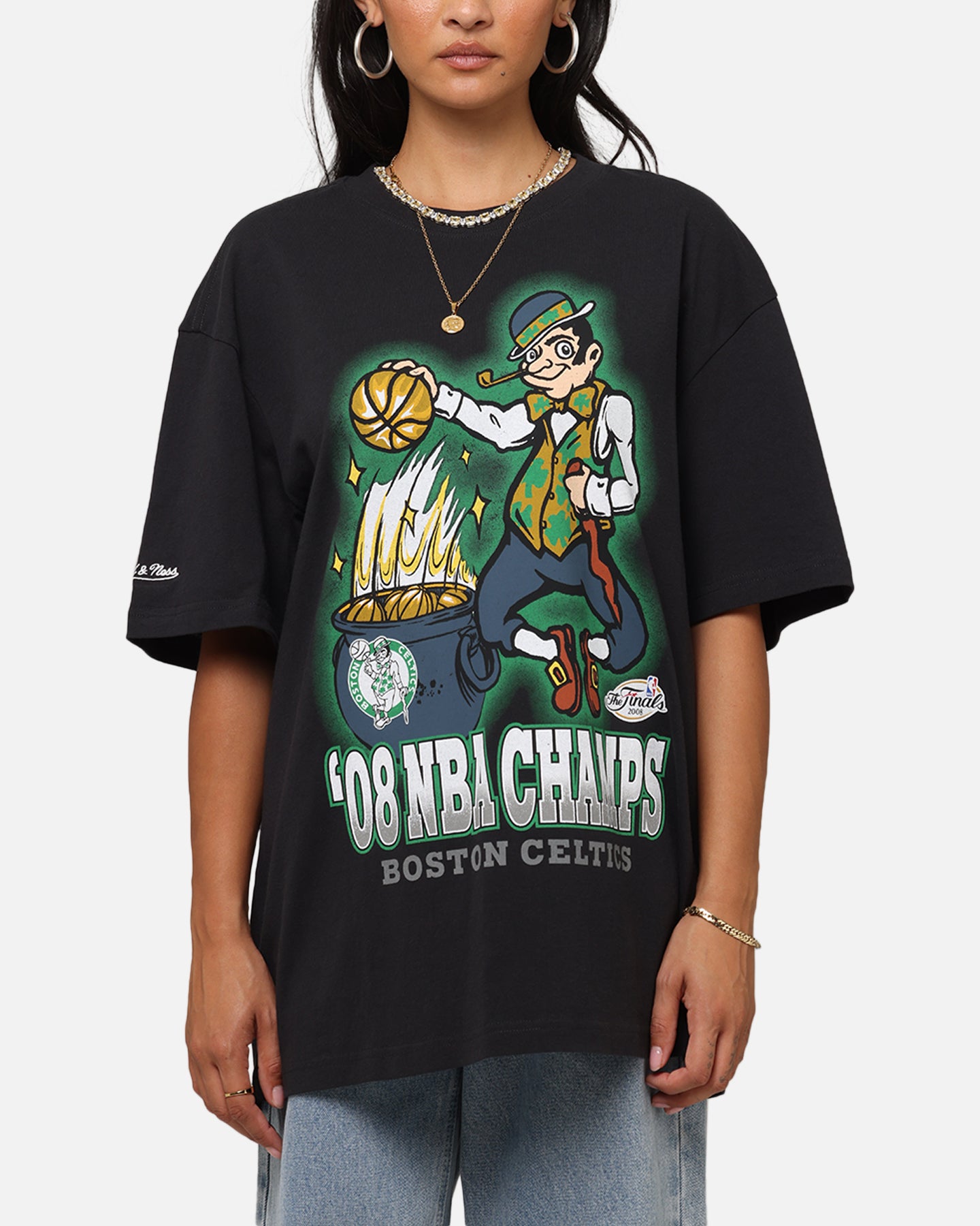 Mitchell & Ness Boston Celtics '08 NBA Champs T-Shirt Faded Black、mySite、zt4zffjzw