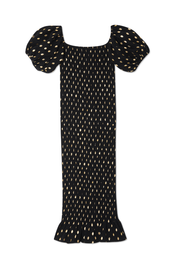 Black Jojo Dress with Gold Fleck、mySite、solidvoid