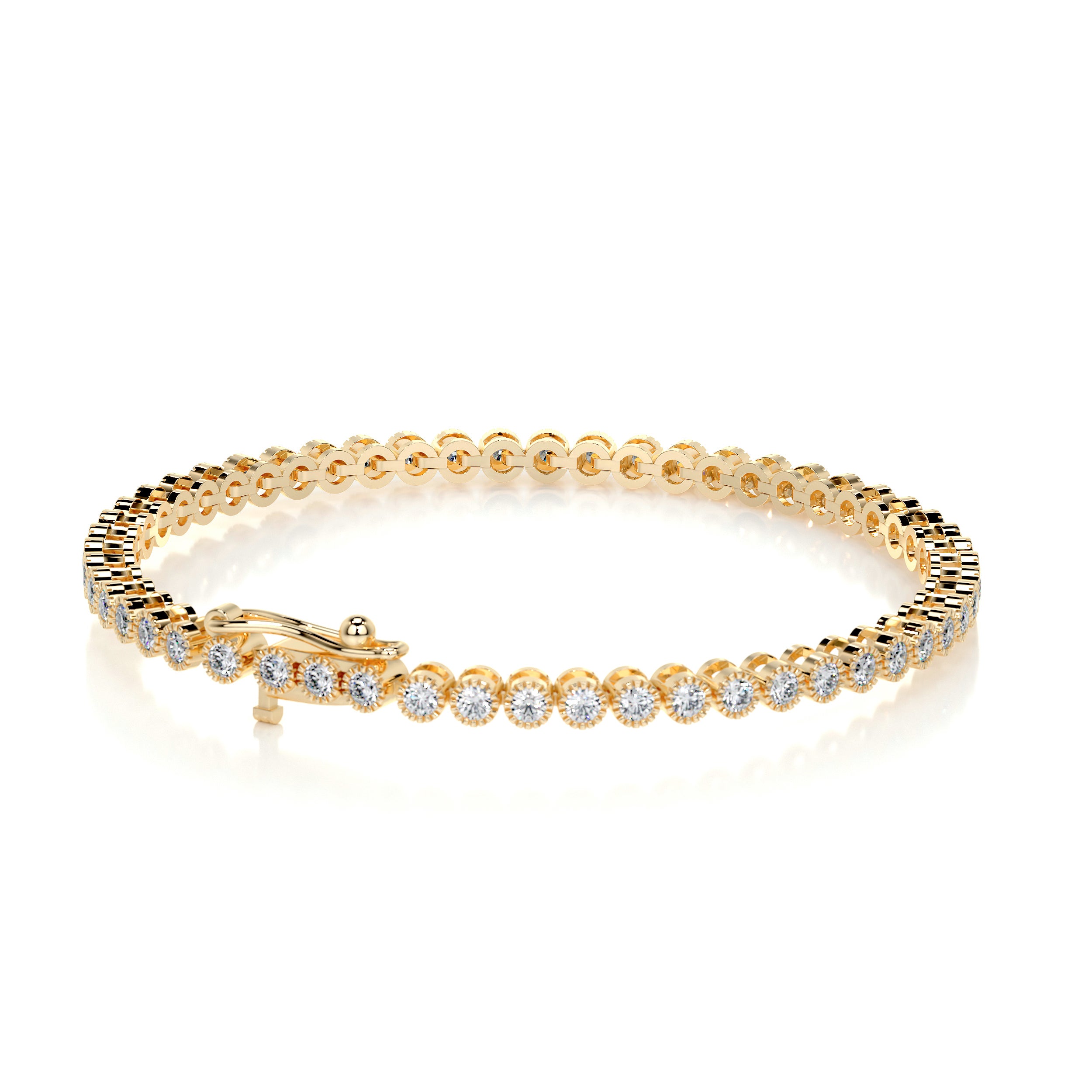Laura Diamond Tennis Bracelet (1.50 Carat) -18K Yellow Gold、mySite、hinf8tx79