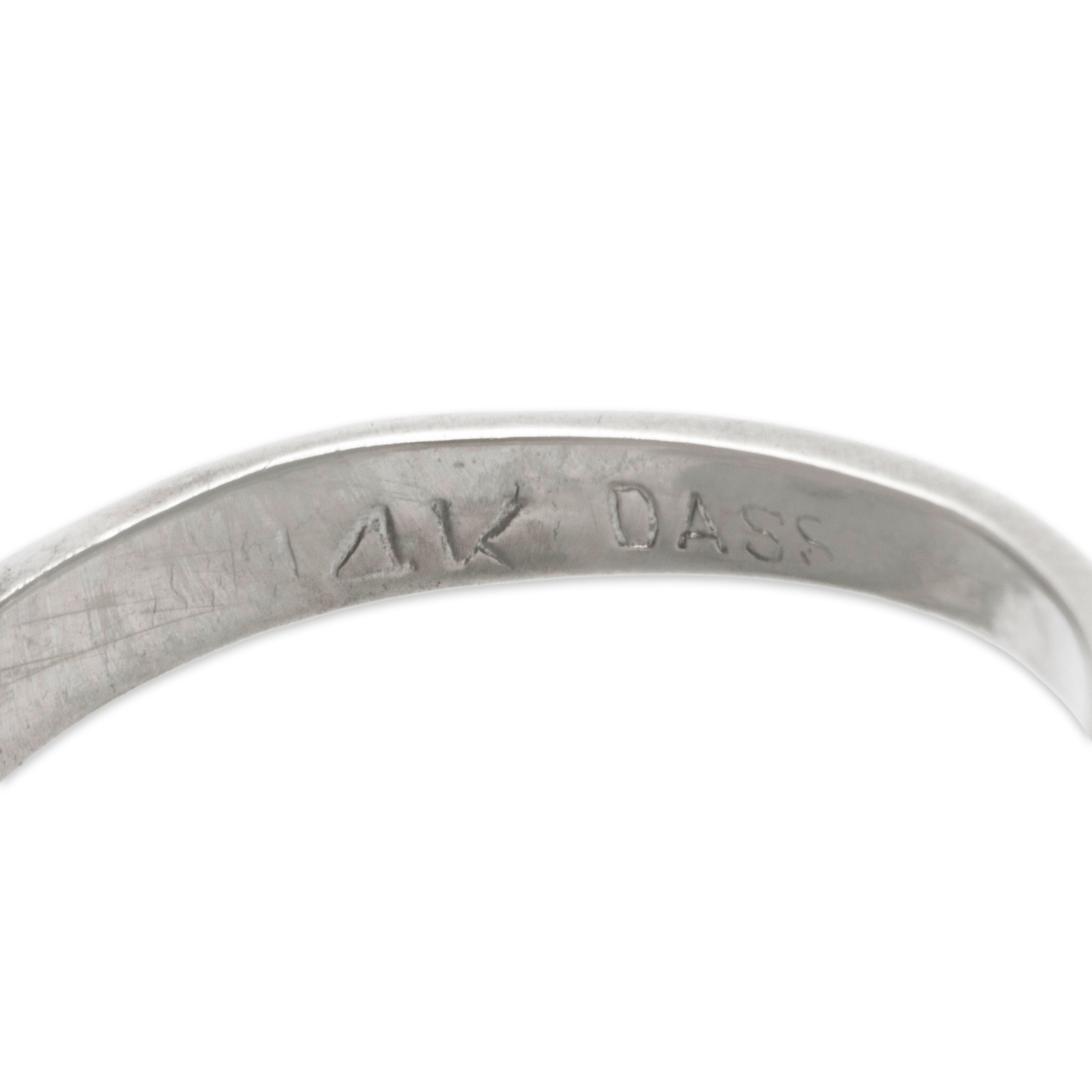 Vintage 14k White Gold .213cttw Diamond Art Deco-Style Bypass Ring 6.75、mySite、hinf8tx79