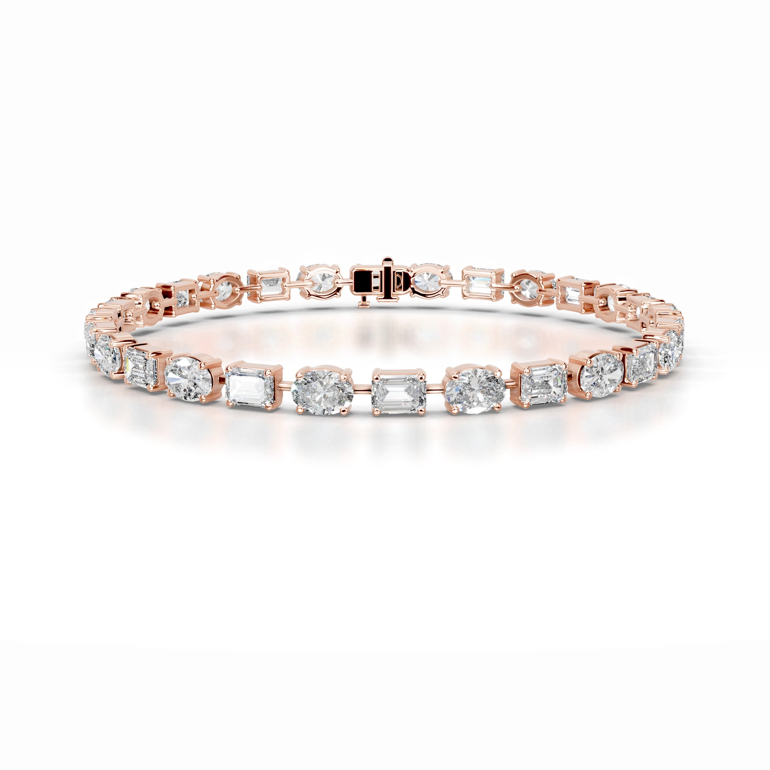 Sharon Lab Grown Diamond Tennis Bracelet - 14K Rose Gold、mySite、hinf8tx79