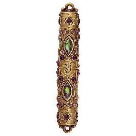 Michal Golan Abalone, Crystal, & Garnet Mezuzah、mySite、topwebapps